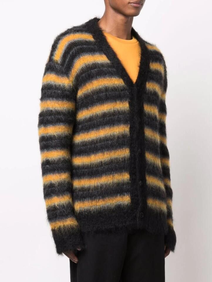Marni BNWT AW21 MARNI STRIPED FUZZY-WUZZY MOHAIR CARDIGAN 50 Size US M / EU 48-50 / 2 - 1 Thumbnail