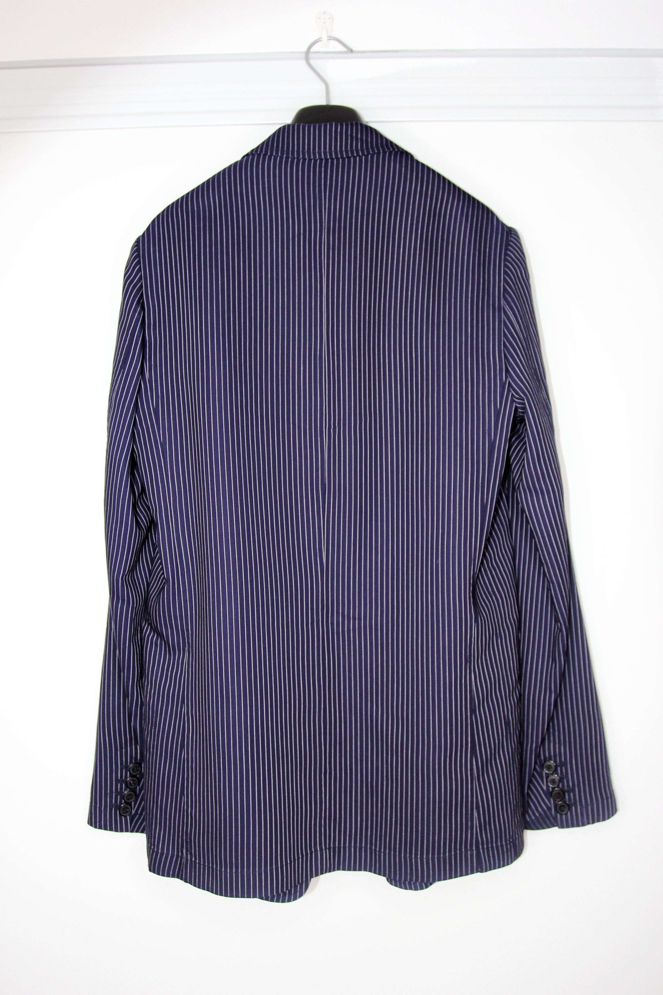 Dries Van Noten BNWT SS20 DRIES VAN NOTEN BILBAO NAVY PINSTRIPE JACKET 48 Size US M / EU 48-50 / 2 - 2 Thumbnail