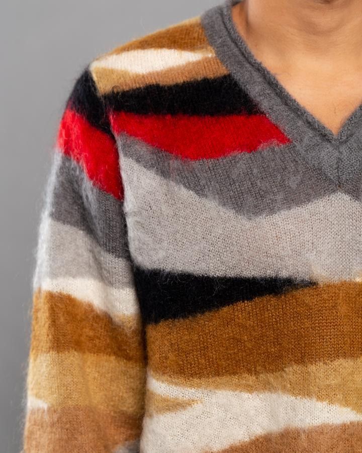 Undercover BNWT AW20 UNDERCOVER PULLOVER GRAY MIX SWEATER 3 Size US L / EU 52-54 / 3 - 14 Thumbnail
