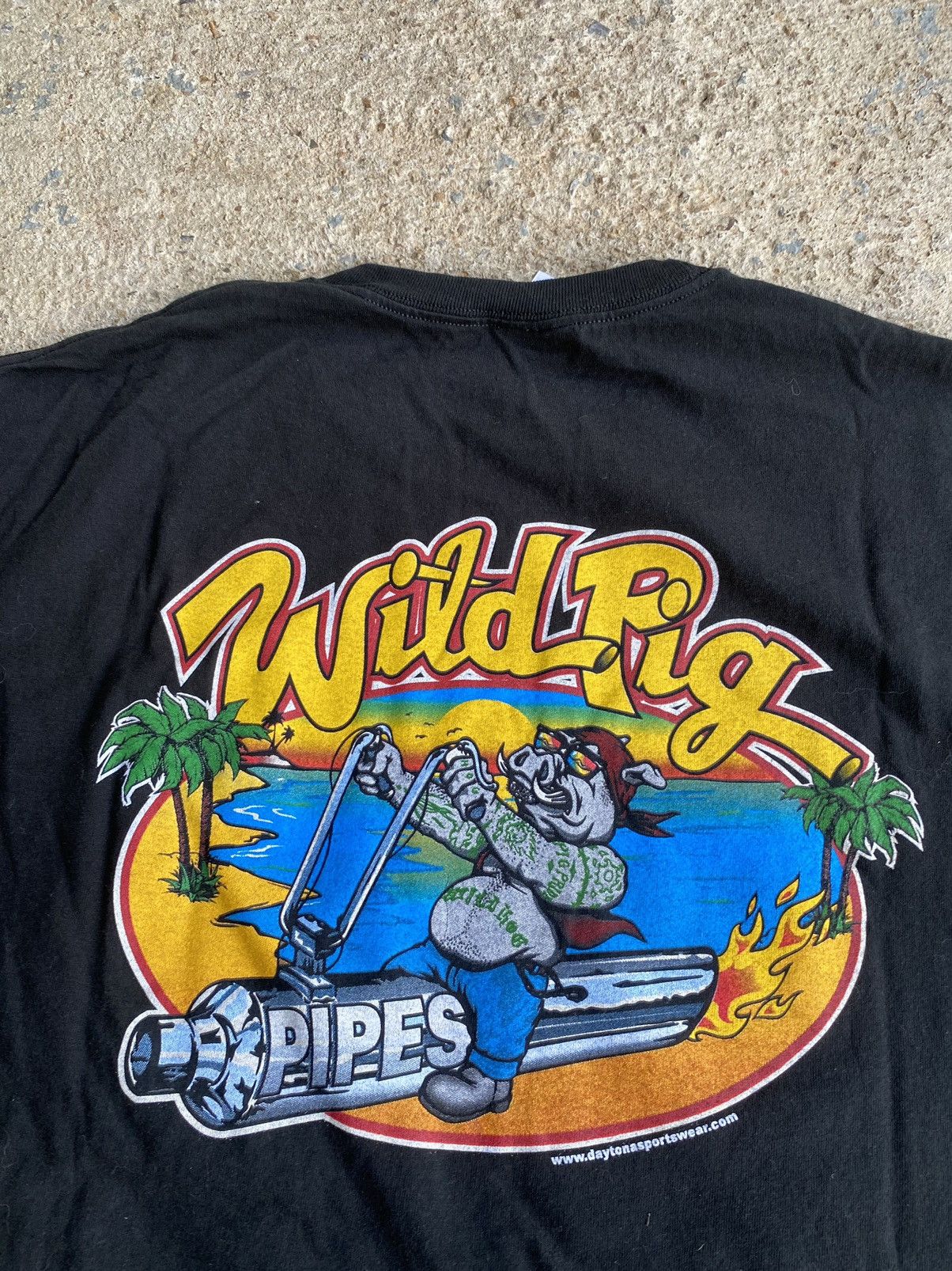 Harley Davidson × Japanese Brand × Vintage Vintage Y2K Wild Pig Pipes Harley Style Biker Shirt Size US XL / EU 56 / 4 - 2 Thumbnail