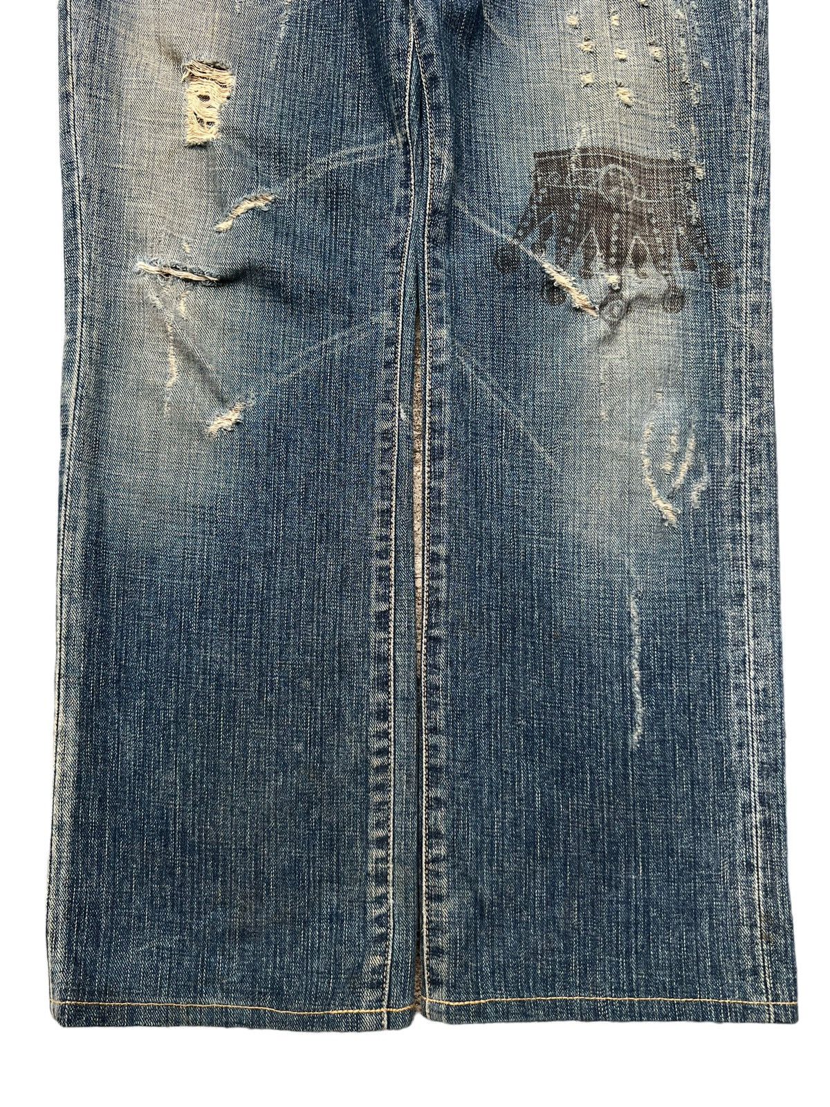 Japanese Brand Vintage Spider Japan Distressed Ripped Denim Jeans 32x28 Size US 32 / EU 48 - 5 Thumbnail