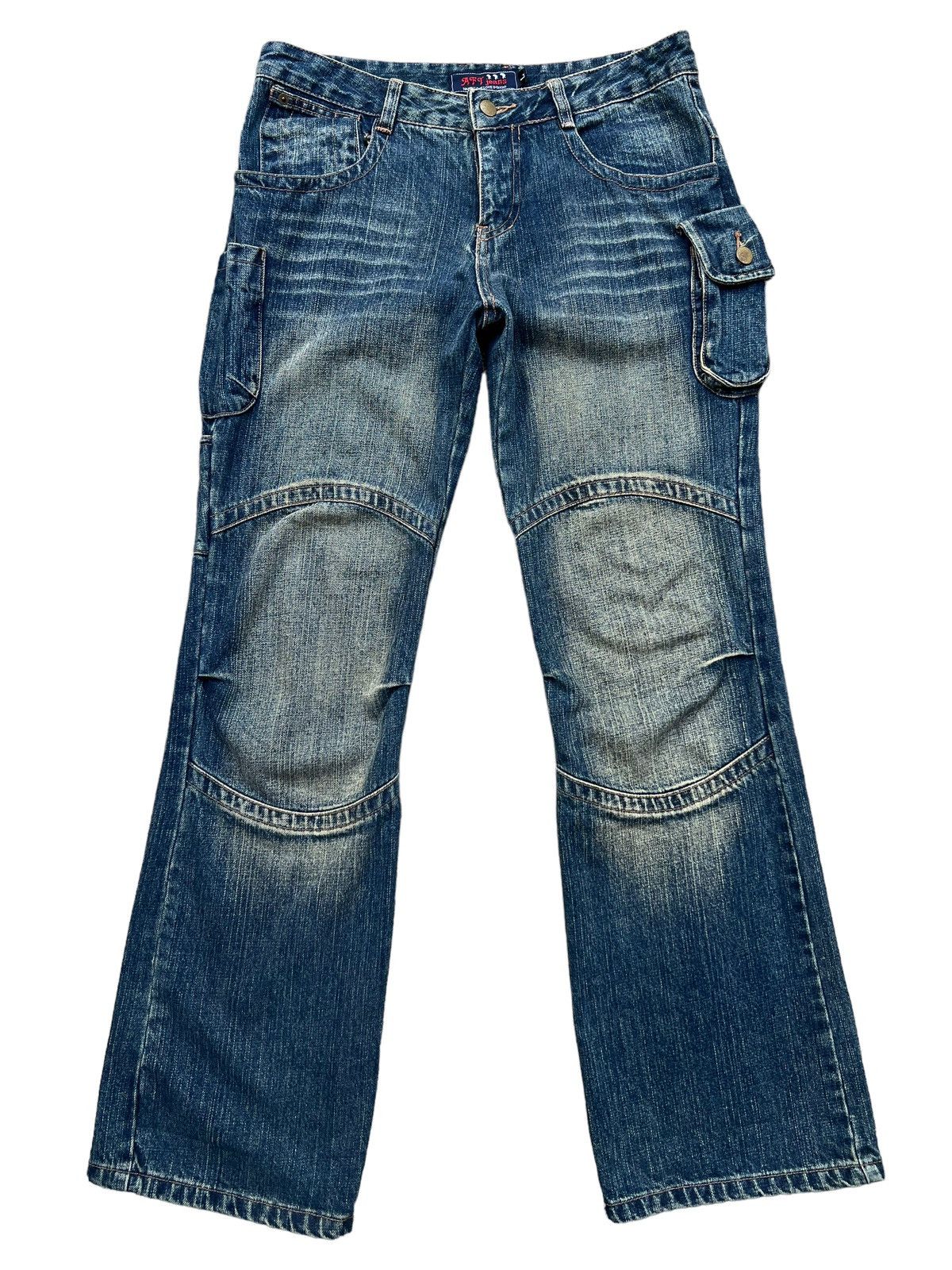 Japanese Brand Aft Japanese Baggy Multipocket Flare Wide Denim Jeans 32x32 Size US 32 / EU 48 - 1 Thumbnail