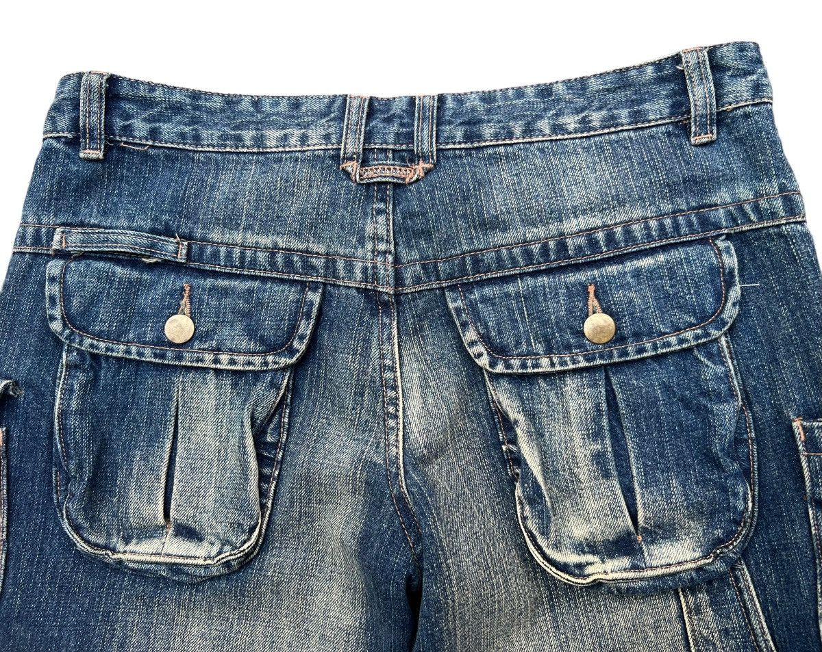 Japanese Brand Aft Japanese Baggy Multipocket Flare Wide Denim Jeans 32x32 Size US 32 / EU 48 - 9 Thumbnail