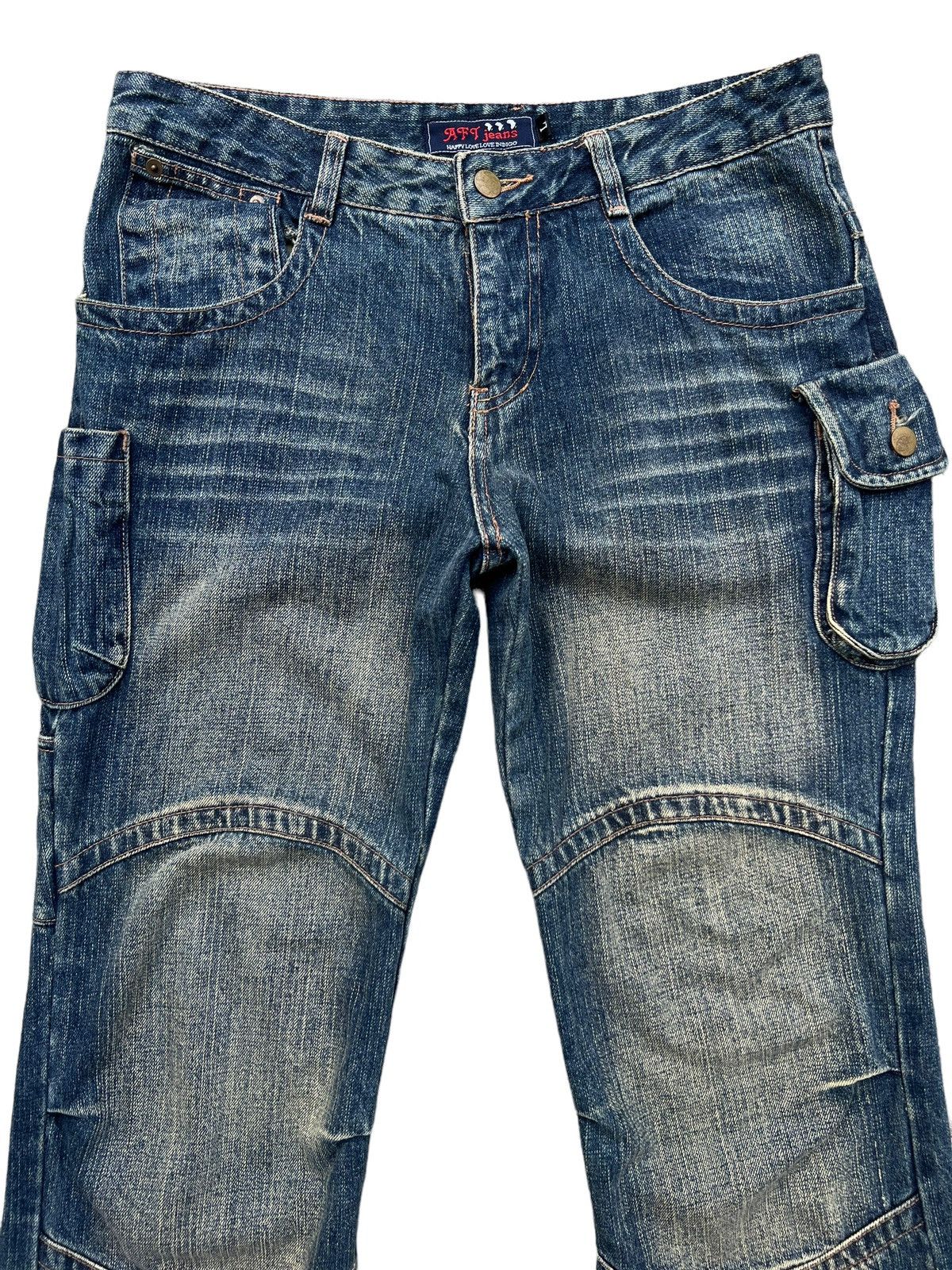 Japanese Brand Aft Japanese Baggy Multipocket Flare Wide Denim Jeans 32x32 Size US 32 / EU 48 - 5 Thumbnail