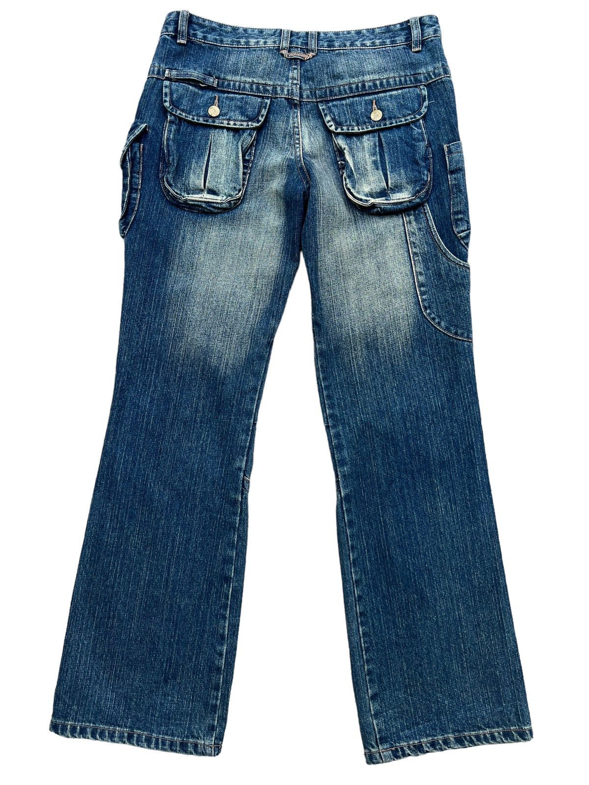 Japanese Brand Aft Japanese Baggy Multipocket Flare Wide Denim Jeans 32x32 Size US 32 / EU 48 - 2 Thumbnail