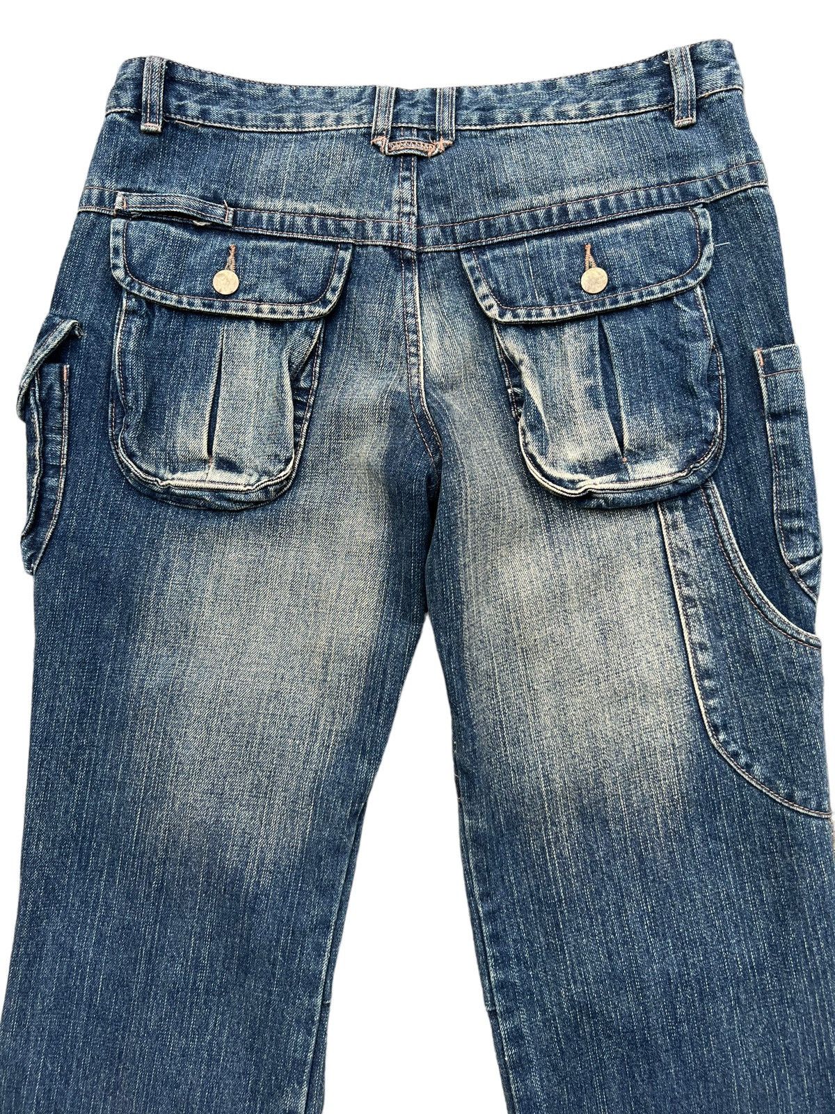 Japanese Brand Aft Japanese Baggy Multipocket Flare Wide Denim Jeans 32x32 Size US 32 / EU 48 - 7 Thumbnail