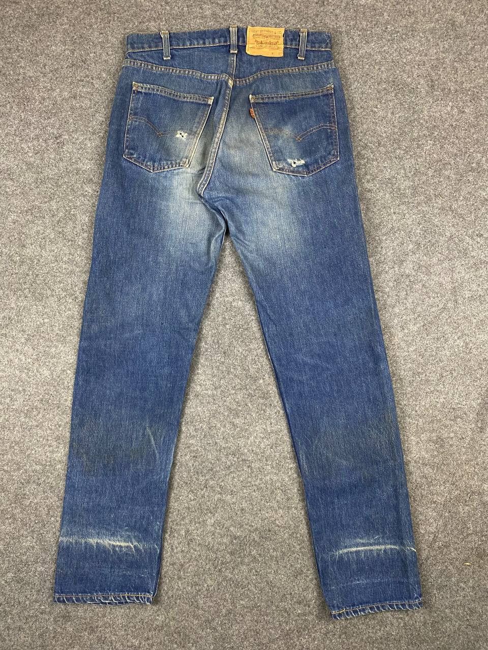 image of Levis 505 Orange Tab Denim Nice Faded Design, Men's (Size 33)