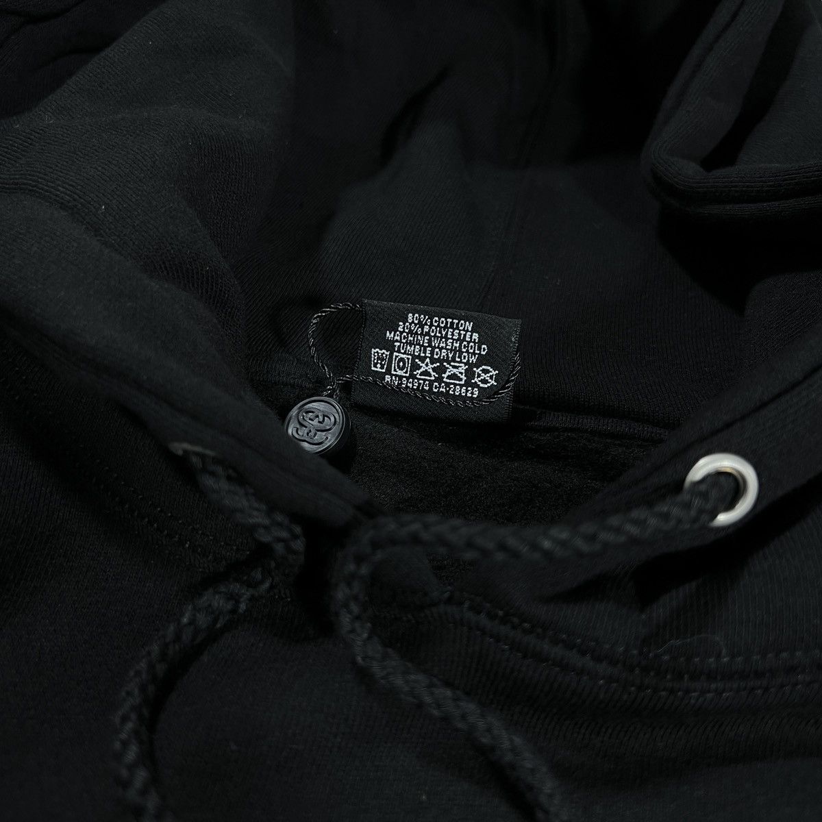 Stussy × Vintage STUSSY HOODIE IN BLACK SIZE MEDIUM Size US M / EU 48-50 / 2 - 5 Thumbnail