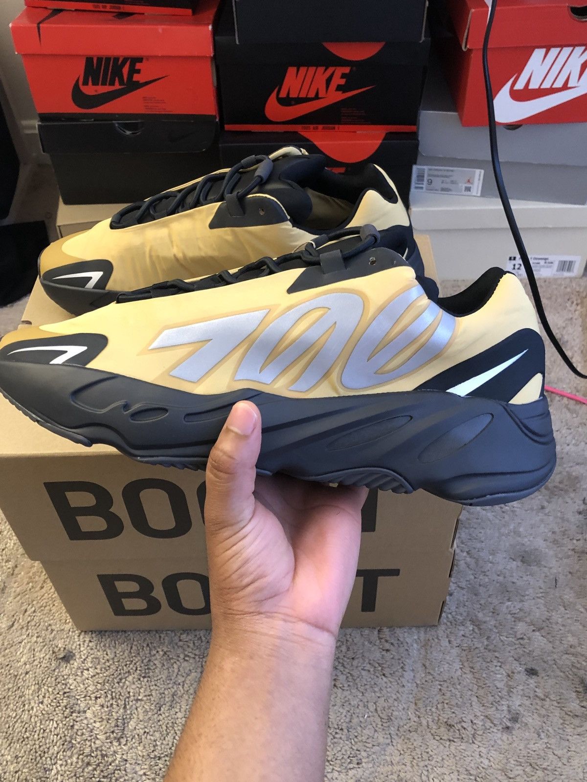 Adidas adidas Yeezy Boost 700 MNVN Honey Flux Size US 13 / EU 46 - 2 Thumbnail