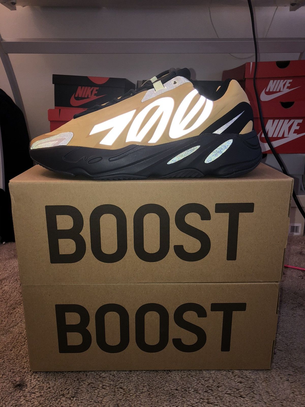 Adidas adidas Yeezy Boost 700 MNVN Honey Flux Size US 13 / EU 46 - 1 Thumbnail