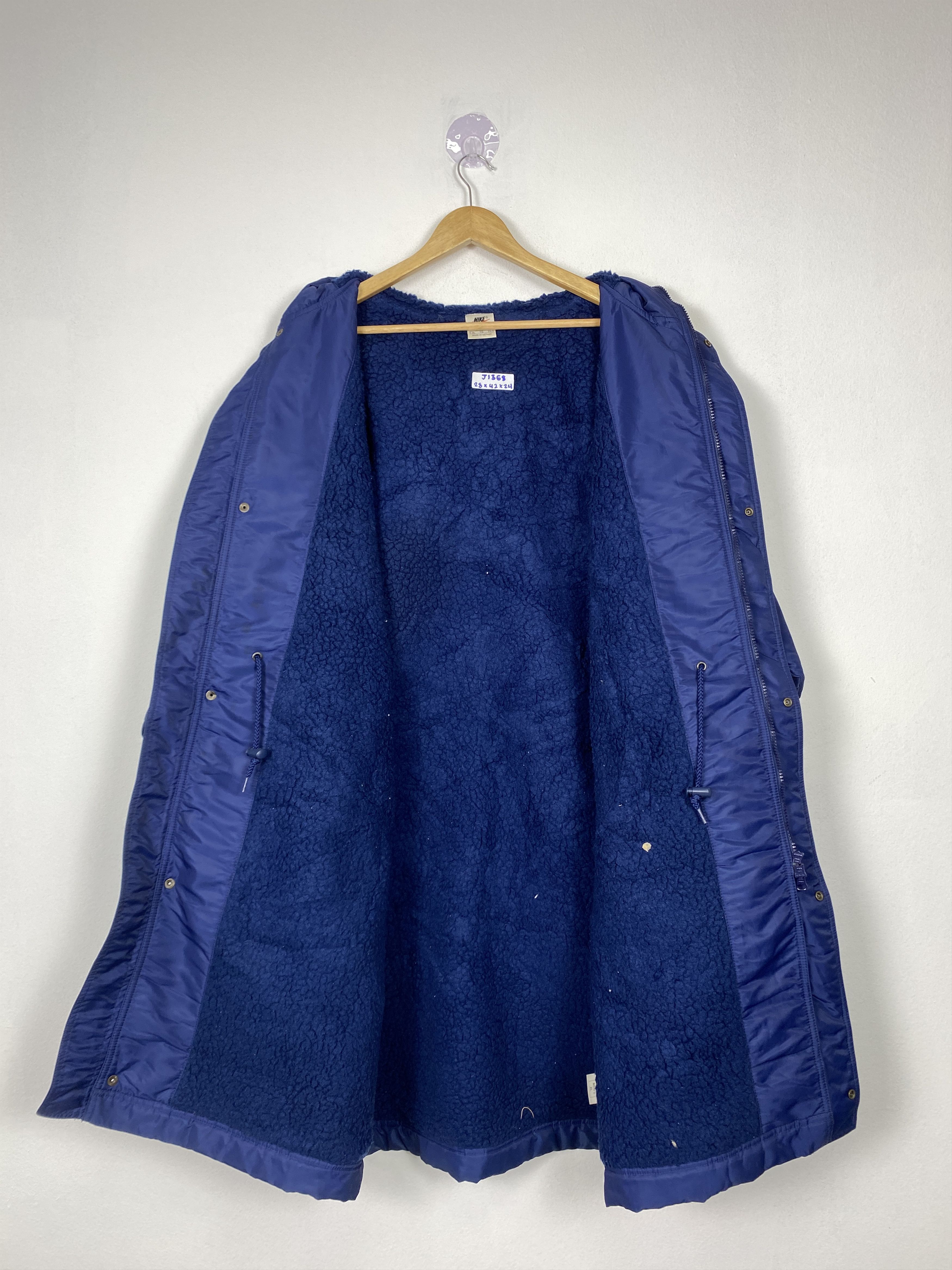 Nike Vintage Nike Hoodie Sherpa Lining Long Jacket J1368 Size US XXL / EU 58 / 5 - 10 Thumbnail
