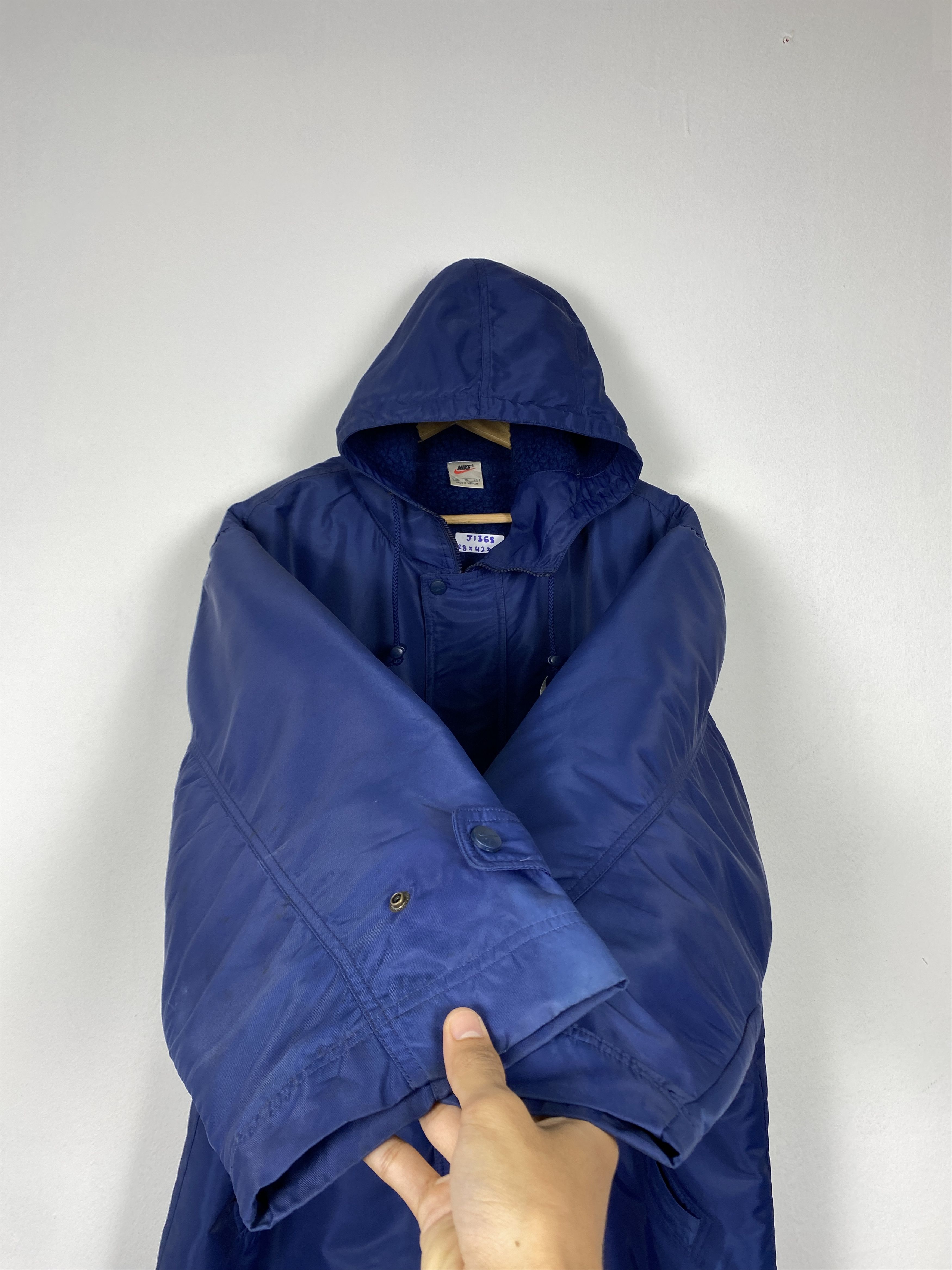 Nike Vintage Nike Hoodie Sherpa Lining Long Jacket J1368 Size US XXL / EU 58 / 5 - 8 Thumbnail