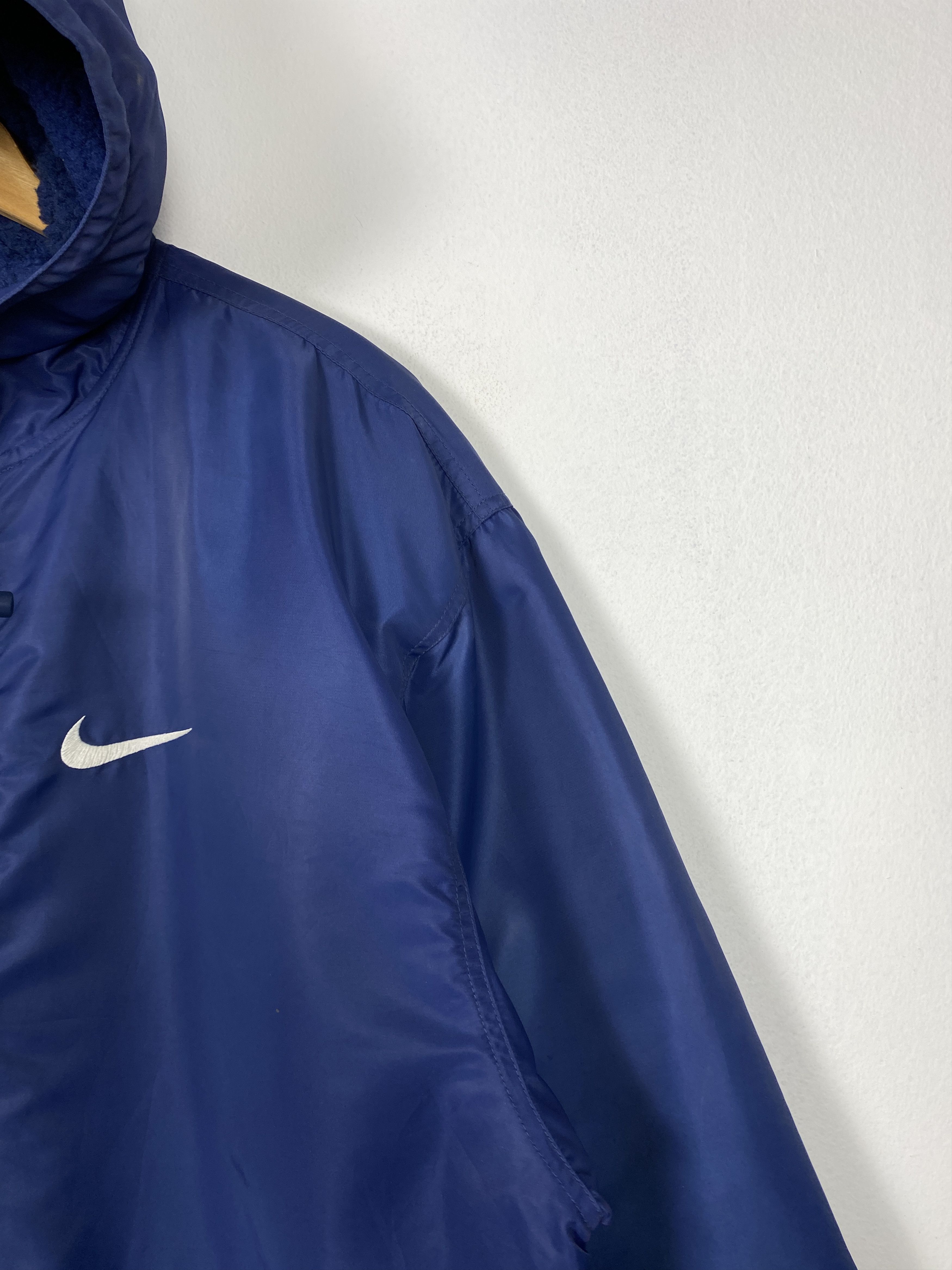 Nike Vintage Nike Hoodie Sherpa Lining Long Jacket J1368 Size US XXL / EU 58 / 5 - 3 Thumbnail