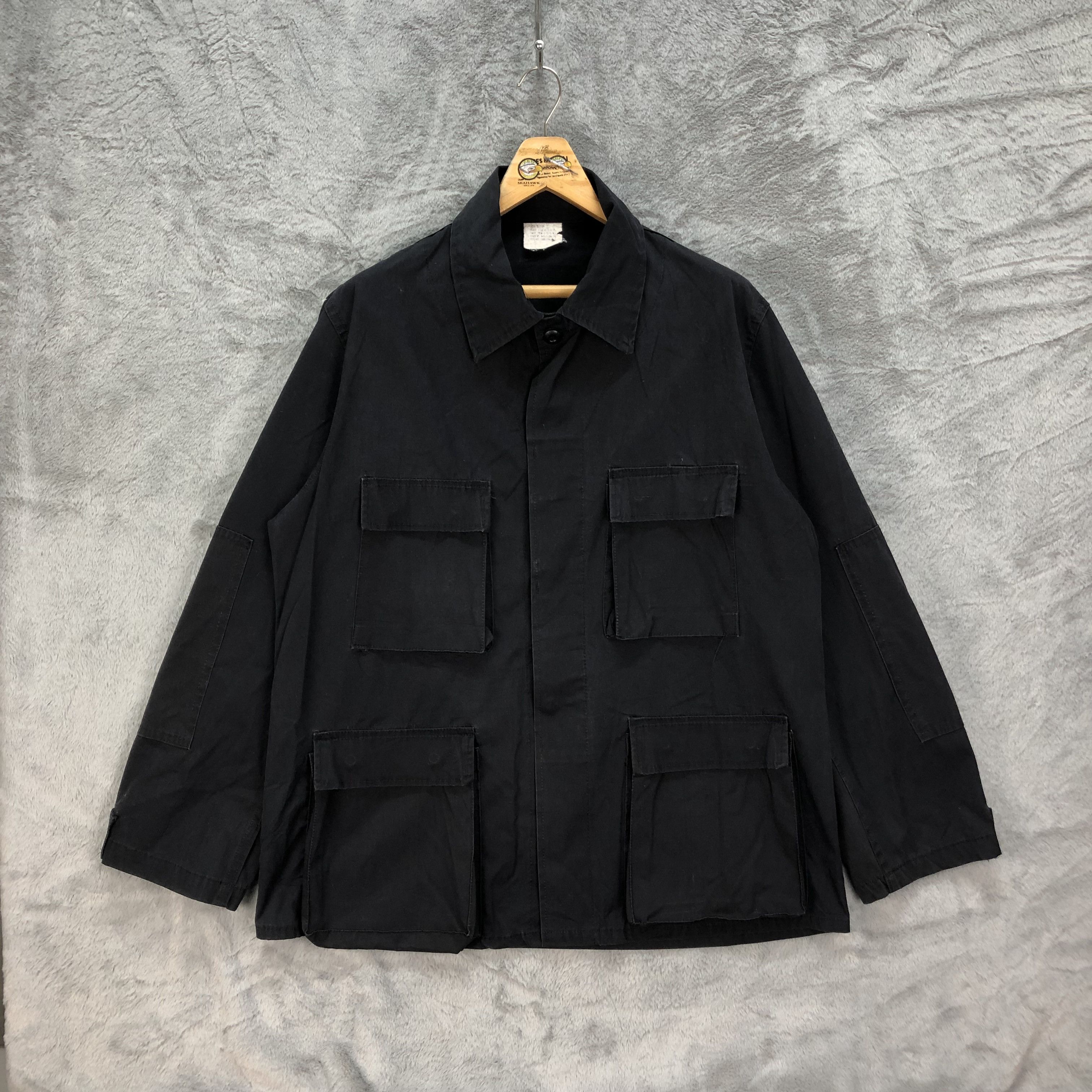 Image of M 65 Field Jacket x Vintage Field Jacket Ww2 Black Army Jacket 4646-162, Men's (Size XL)