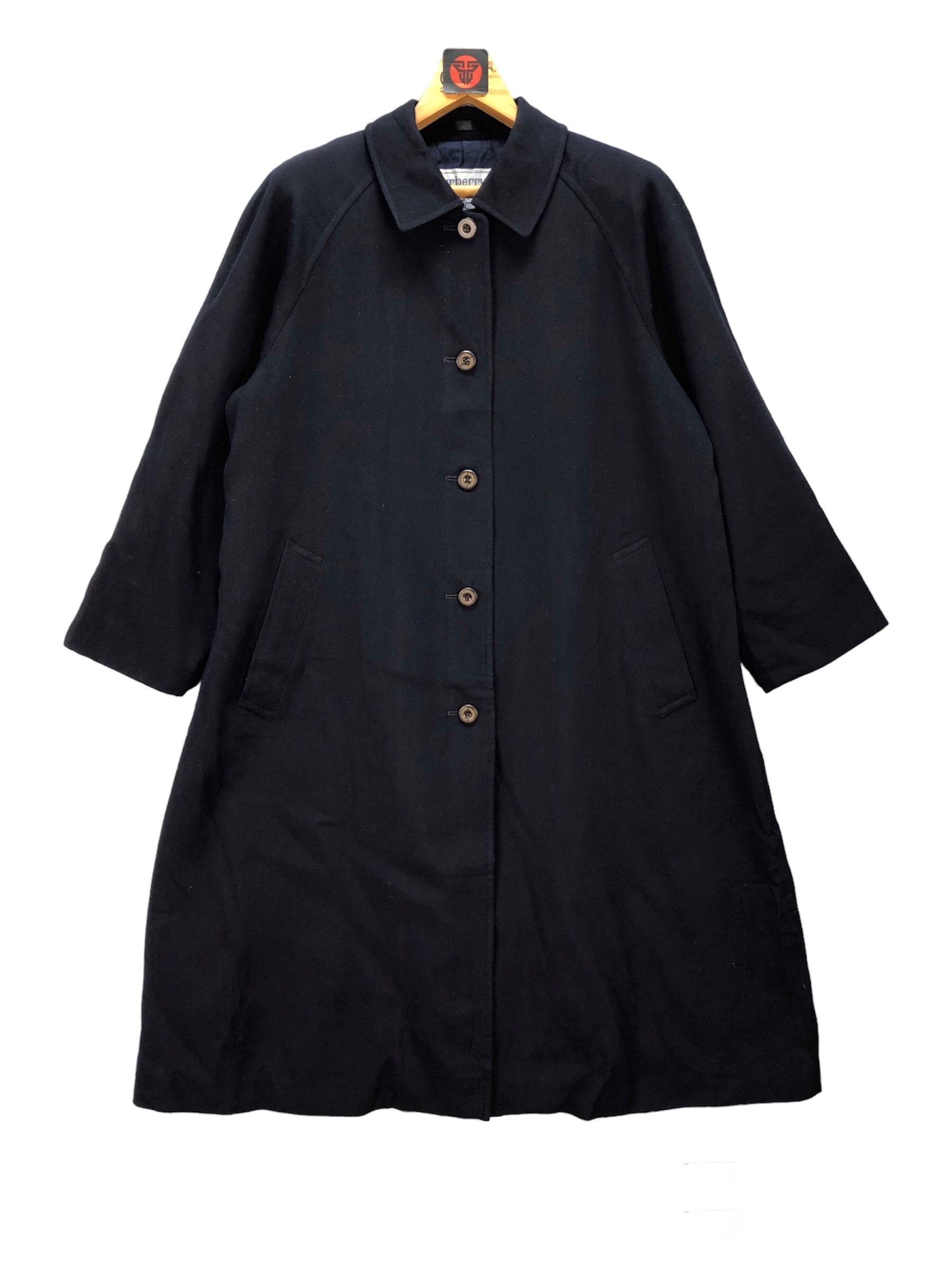 VINTAGE BURBERRYS BELTED WOOL LONG COAT #6594-75