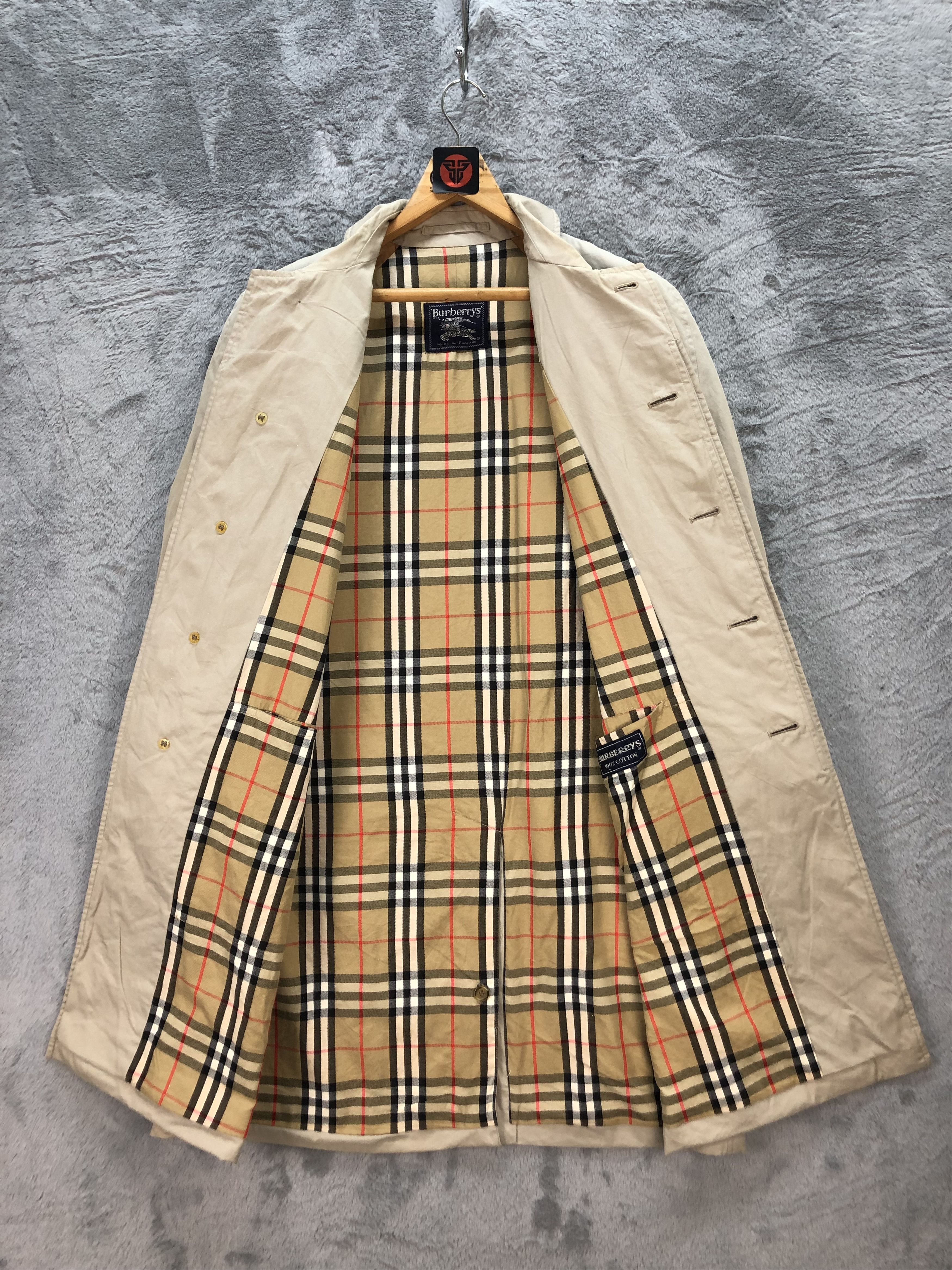Burberry VINTAGE BURBERRYS NOVA CHECK LONG COAT #6555-73 Size US L / EU 52-54 / 3 - 6 Thumbnail