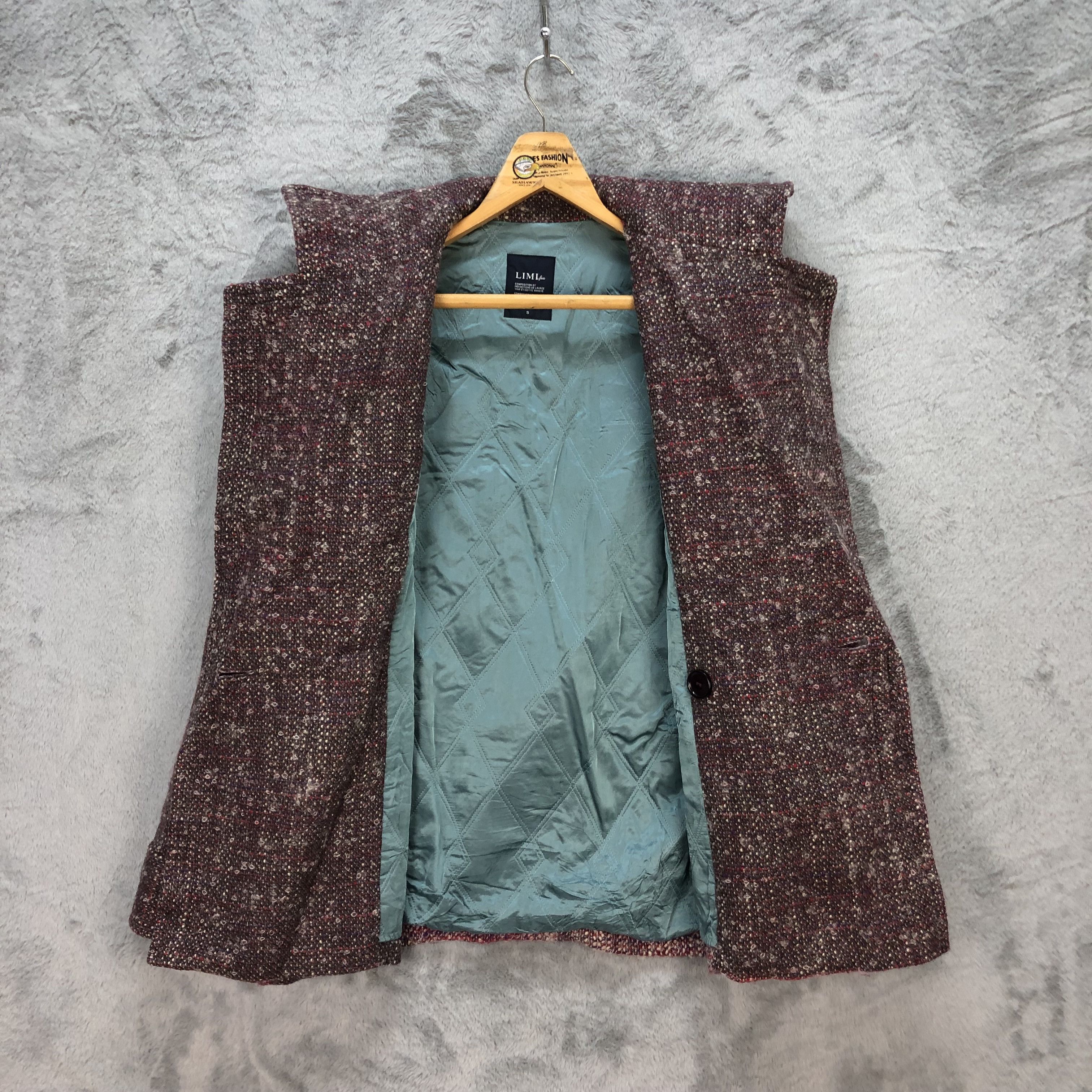 Limi Feu LIMI FEU TWO TONE WOOL MOHAIR TWO TONE COAT #5965-19 Size S / US 4 / IT 40 - 6 Thumbnail