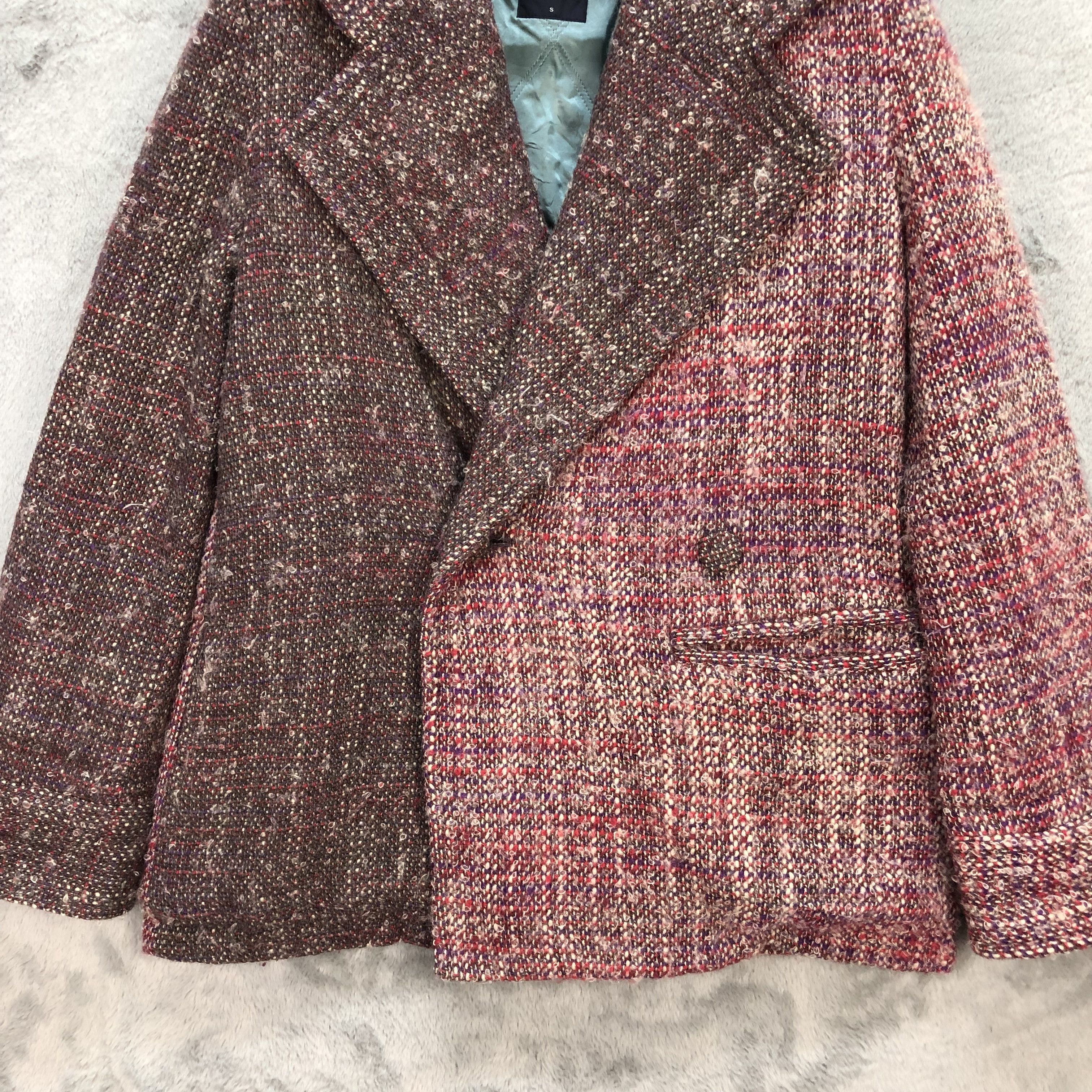 Limi Feu LIMI FEU TWO TONE WOOL MOHAIR TWO TONE COAT #5965-19 Size S / US 4 / IT 40 - 3 Thumbnail