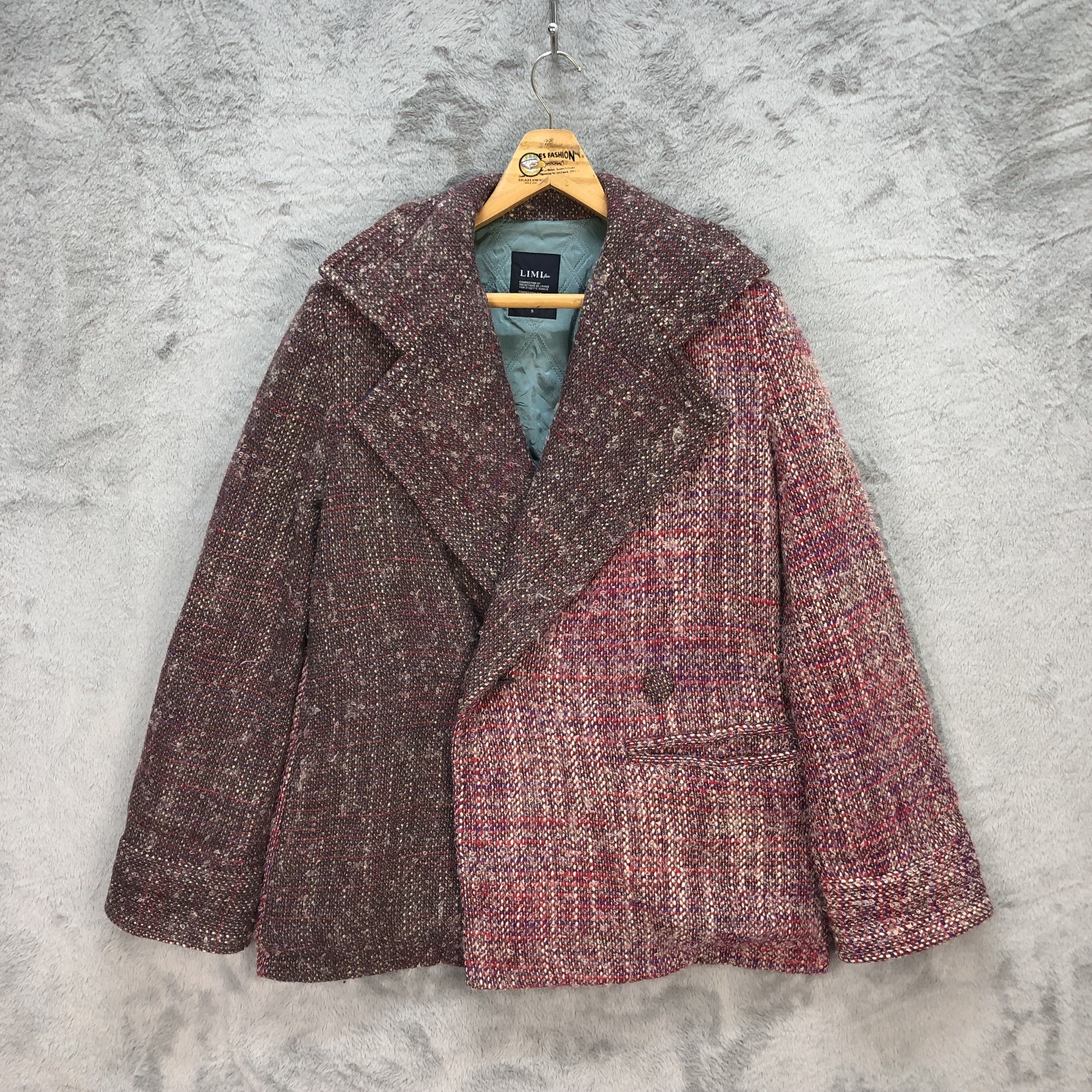 Limi Feu LIMI FEU TWO TONE WOOL MOHAIR TWO TONE COAT #5965-19 Size S / US 4 / IT 40 - 1 Thumbnail