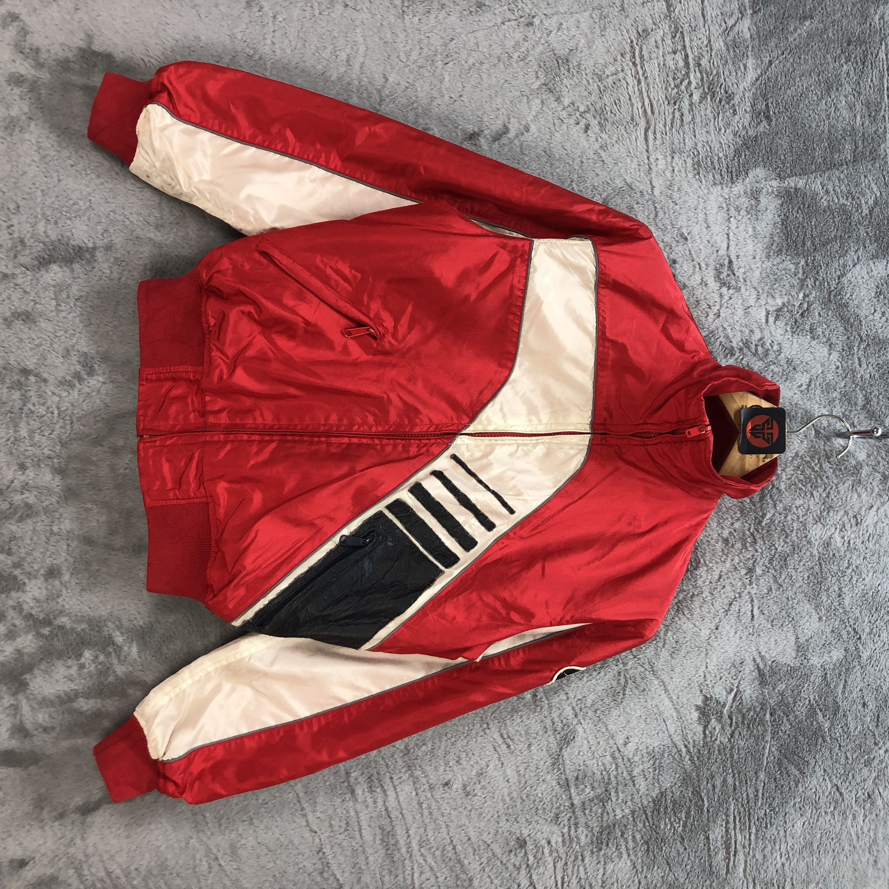 image of Moto x Racing Vintage Kushitani Hamamatsu Reversible Jacket 6585-75 in Red, Men's (Size Medium)