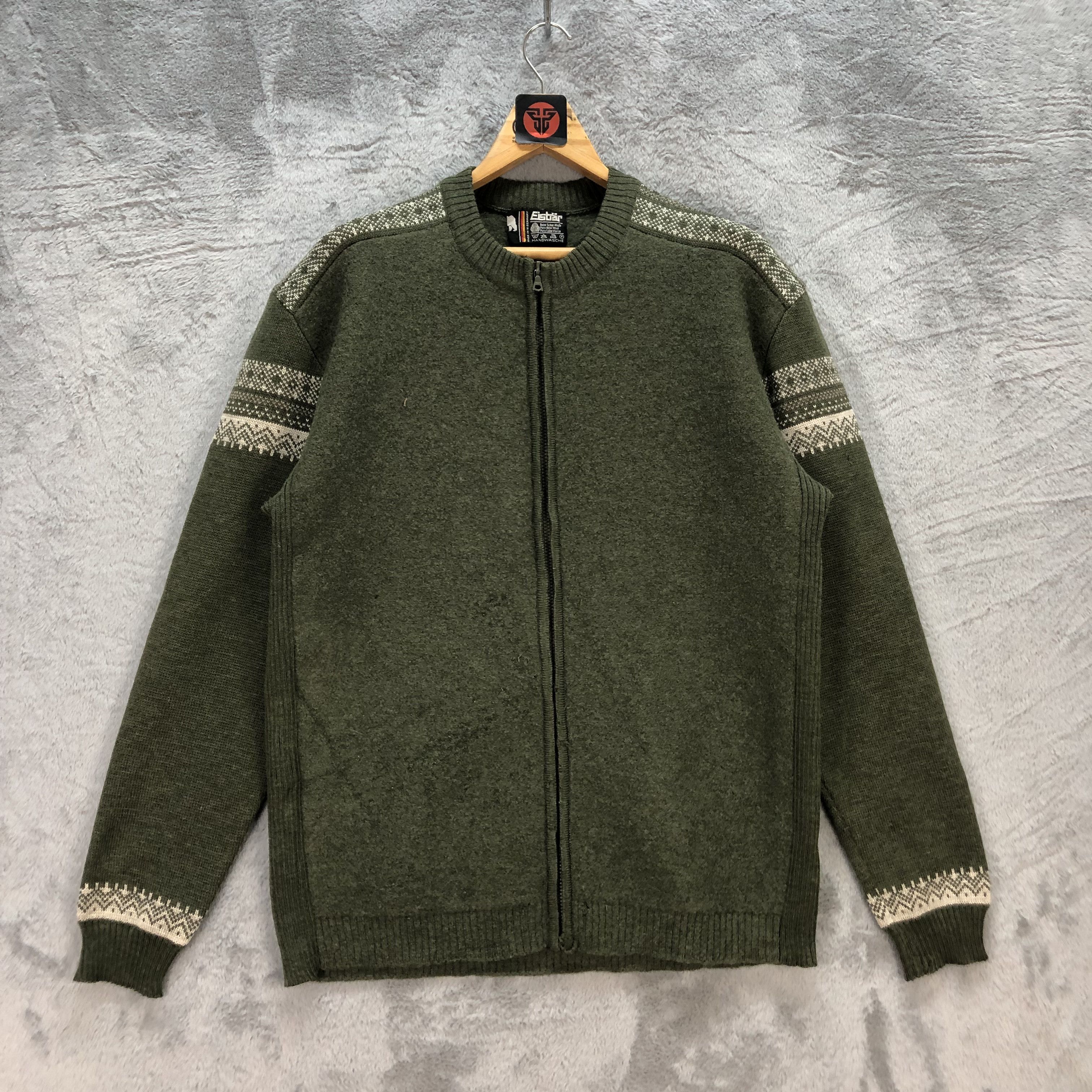 Vintage VINTAGE EISBAR WEST GERMANY GREEN WOOL JACKET #6586-75 Size US M / EU 48-50 / 2 - 1 Thumbnail