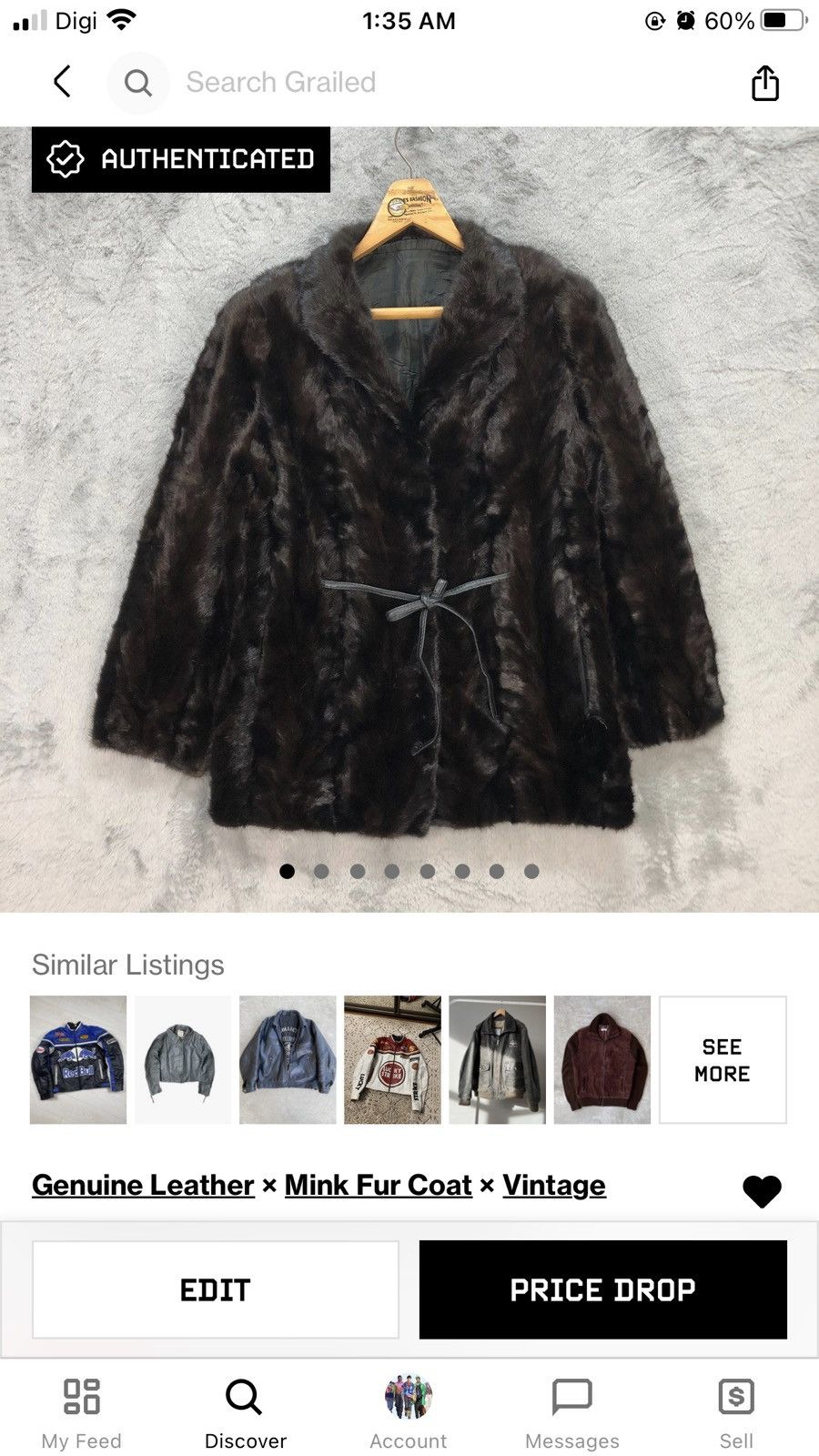 Vintage VINTAGE MINK FUR COAT JACKET #5538-196 Size US S / EU 44-46 / 1 - 9 Thumbnail