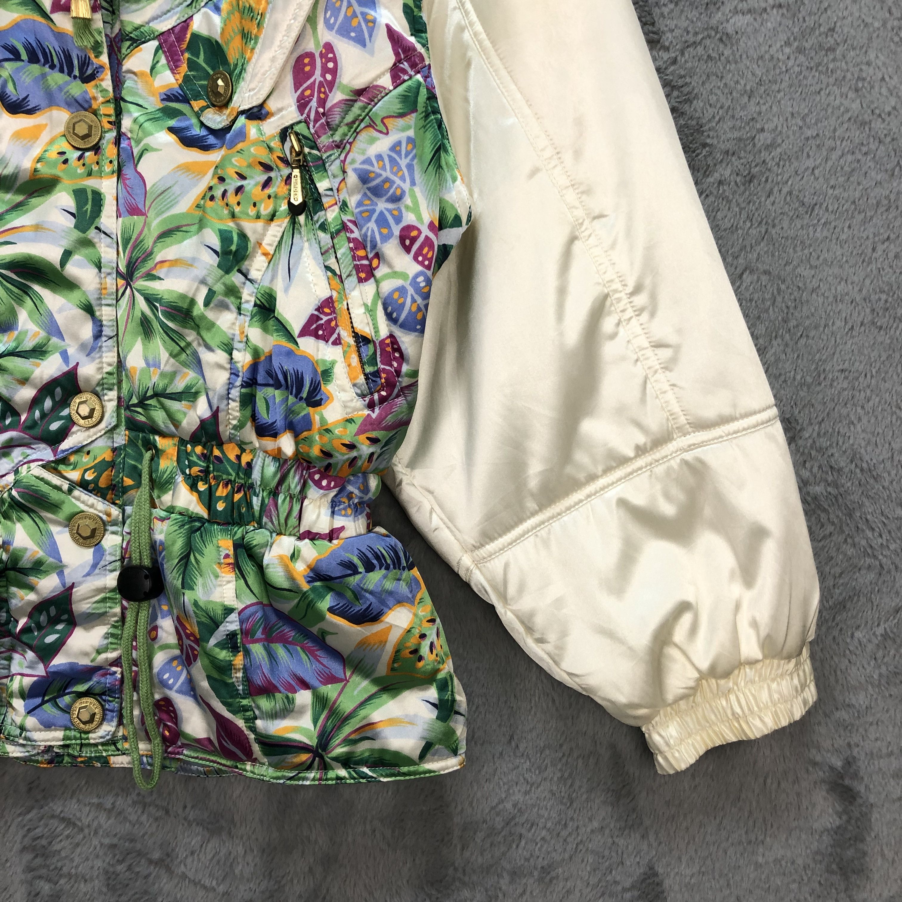 Japanese Brand WINDEX PRO FLORAL PRINT FUR HOODIE SKI JACKET #5882-212 Size L / US 10 / IT 46 - 5 Thumbnail