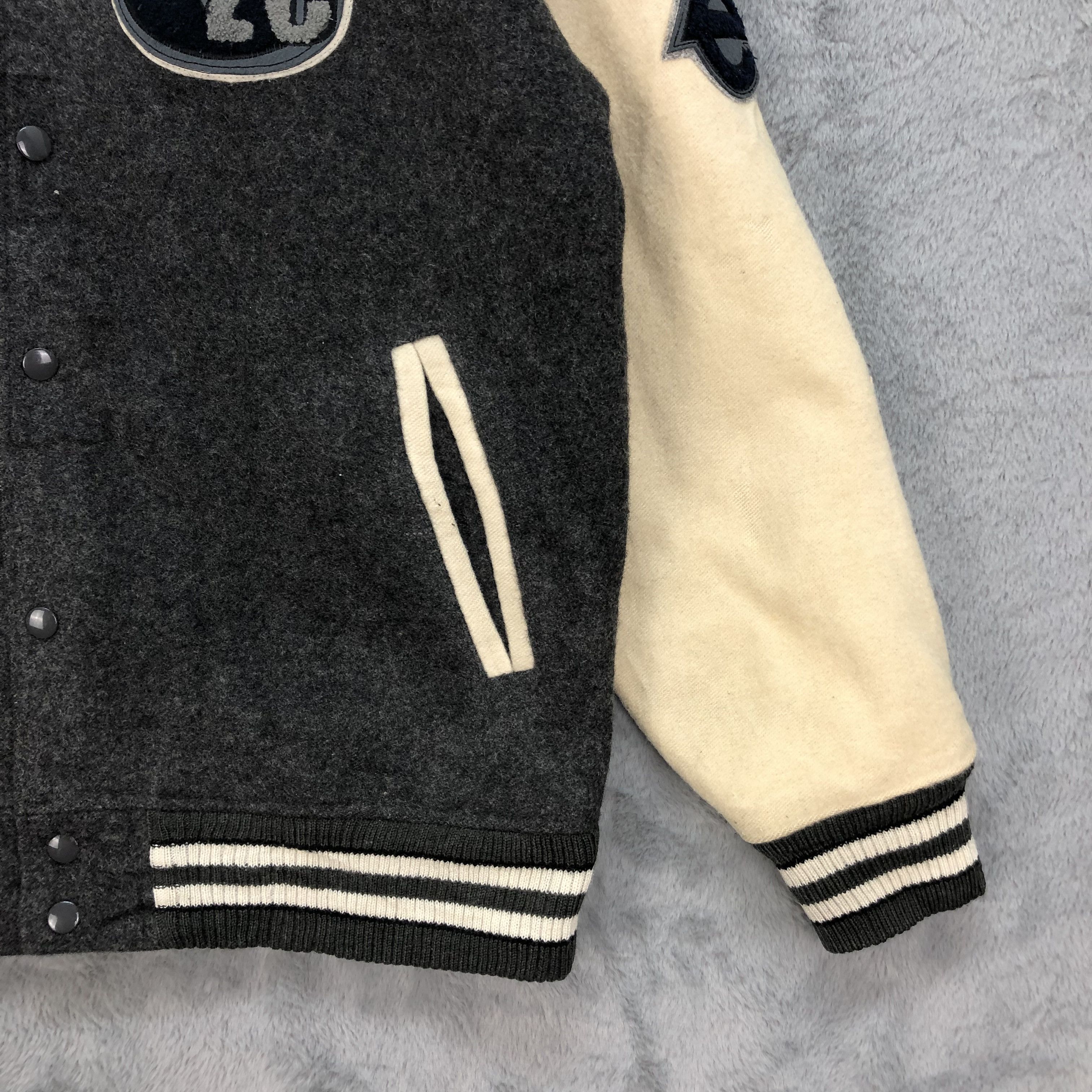 Japanese Brand SQUEEZ UPST Wool Varsity Jacket #4893-31 Size US M / EU 48-50 / 2 - 6 Thumbnail