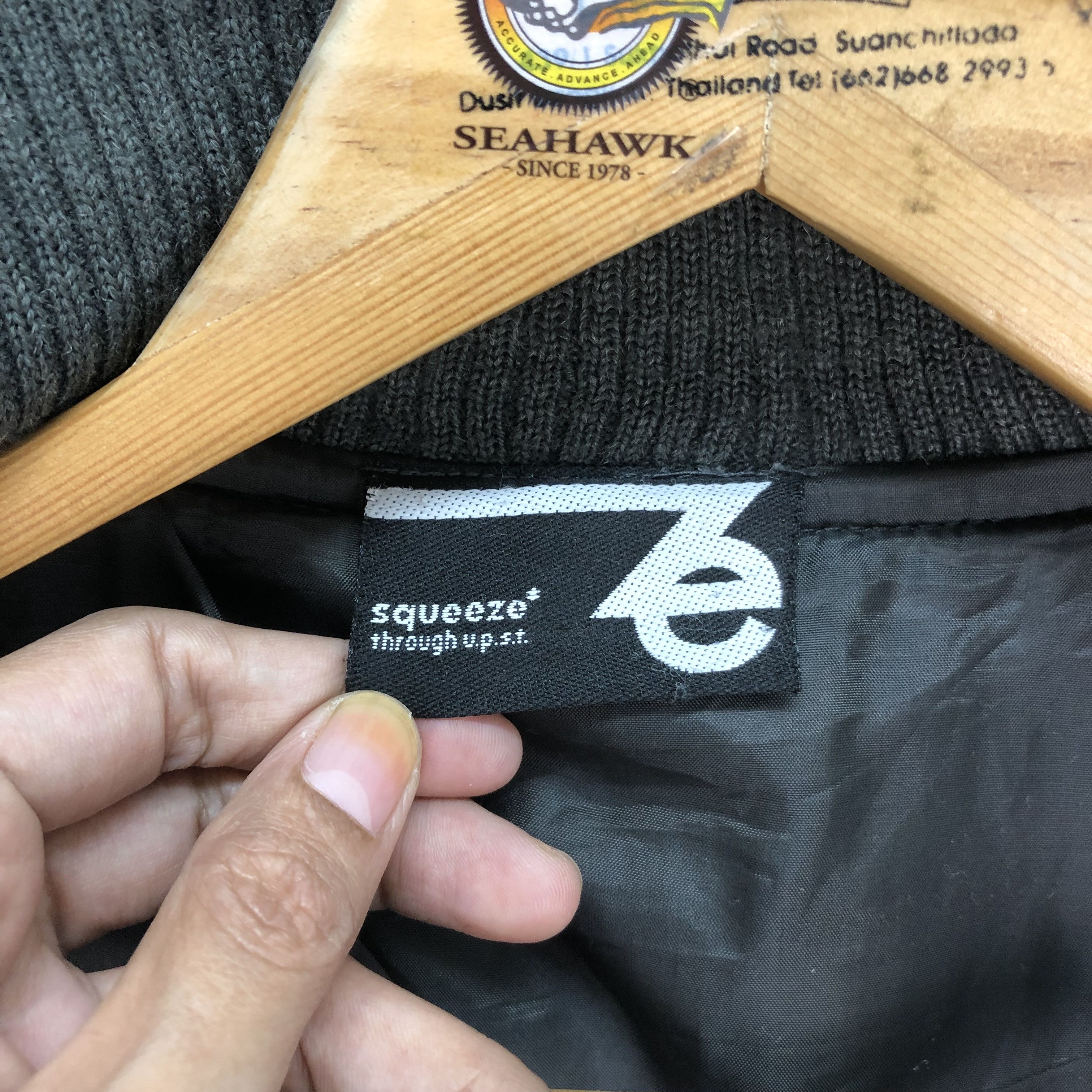 Japanese Brand SQUEEZ UPST Wool Varsity Jacket #4893-31 Size US M / EU 48-50 / 2 - 9 Thumbnail