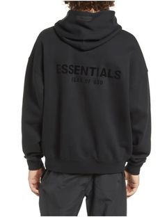 Fear Of God Essentials Back Logo Hoodie | Grailed