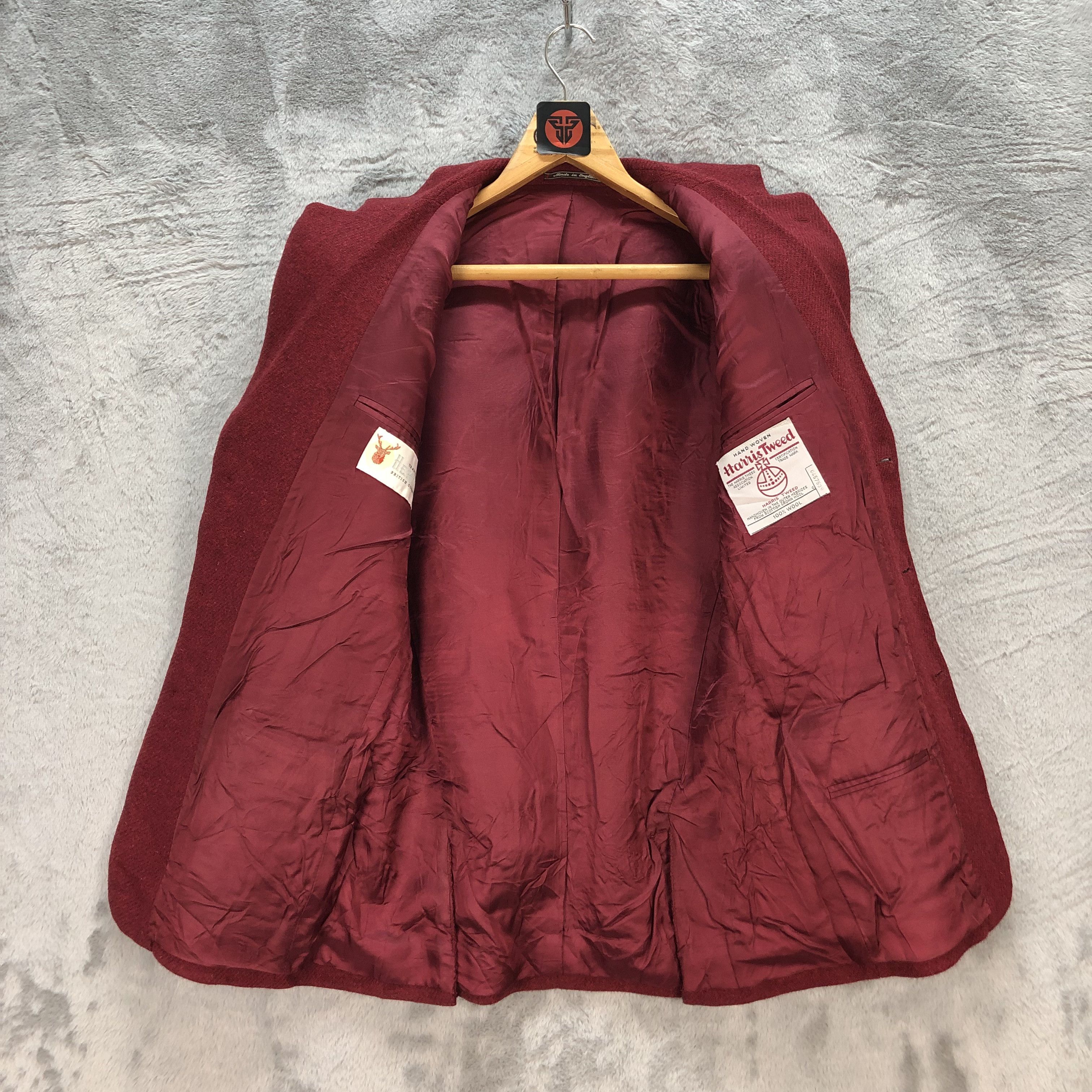 Harris Tweed HERITAGE X HARRIS TWEED MAROON WOOL SUIT JACKET #6587-75 Size US M / EU 48-50 / 2 - 6 Thumbnail