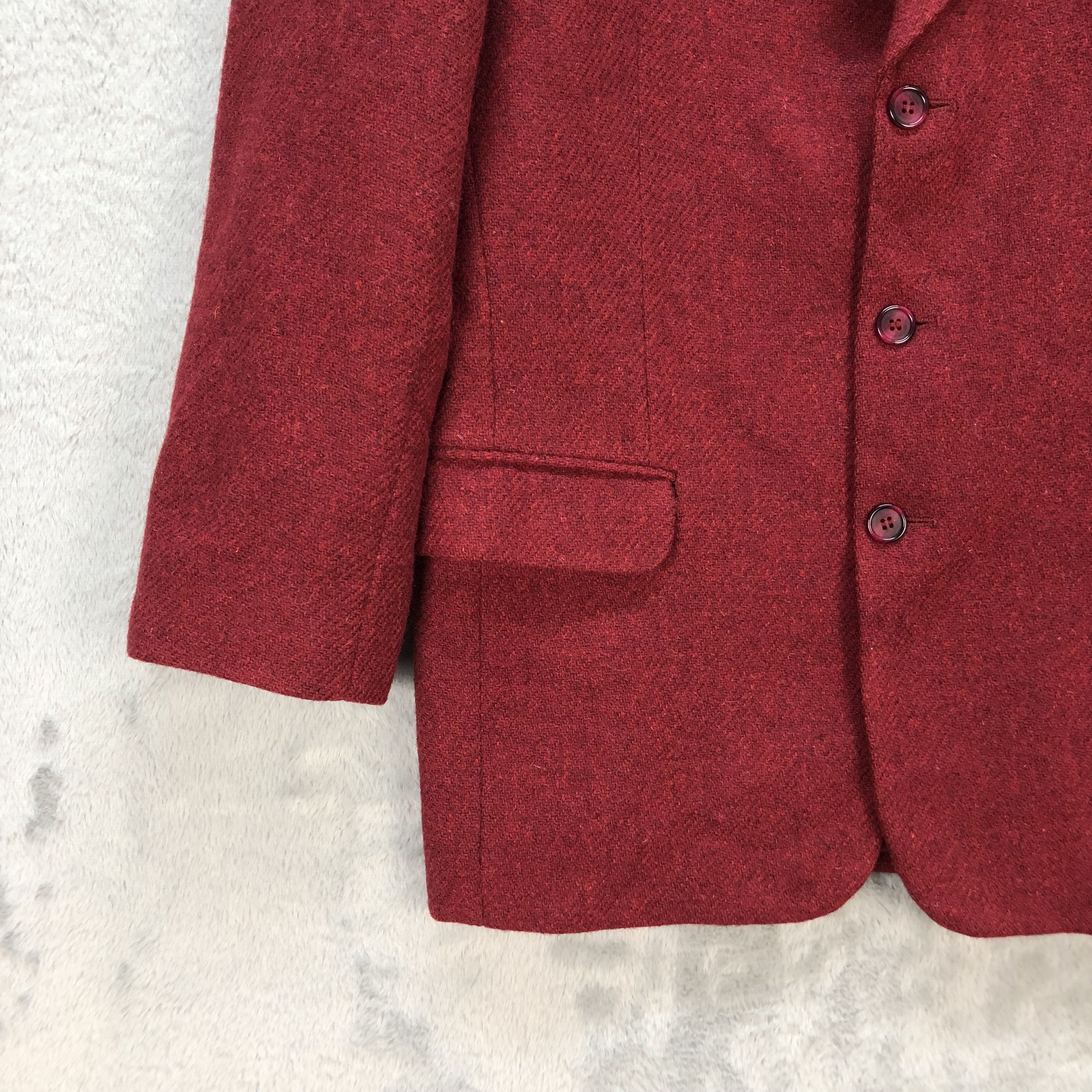 Harris Tweed HERITAGE X HARRIS TWEED MAROON WOOL SUIT JACKET #6587-75 Size US M / EU 48-50 / 2 - 4 Thumbnail
