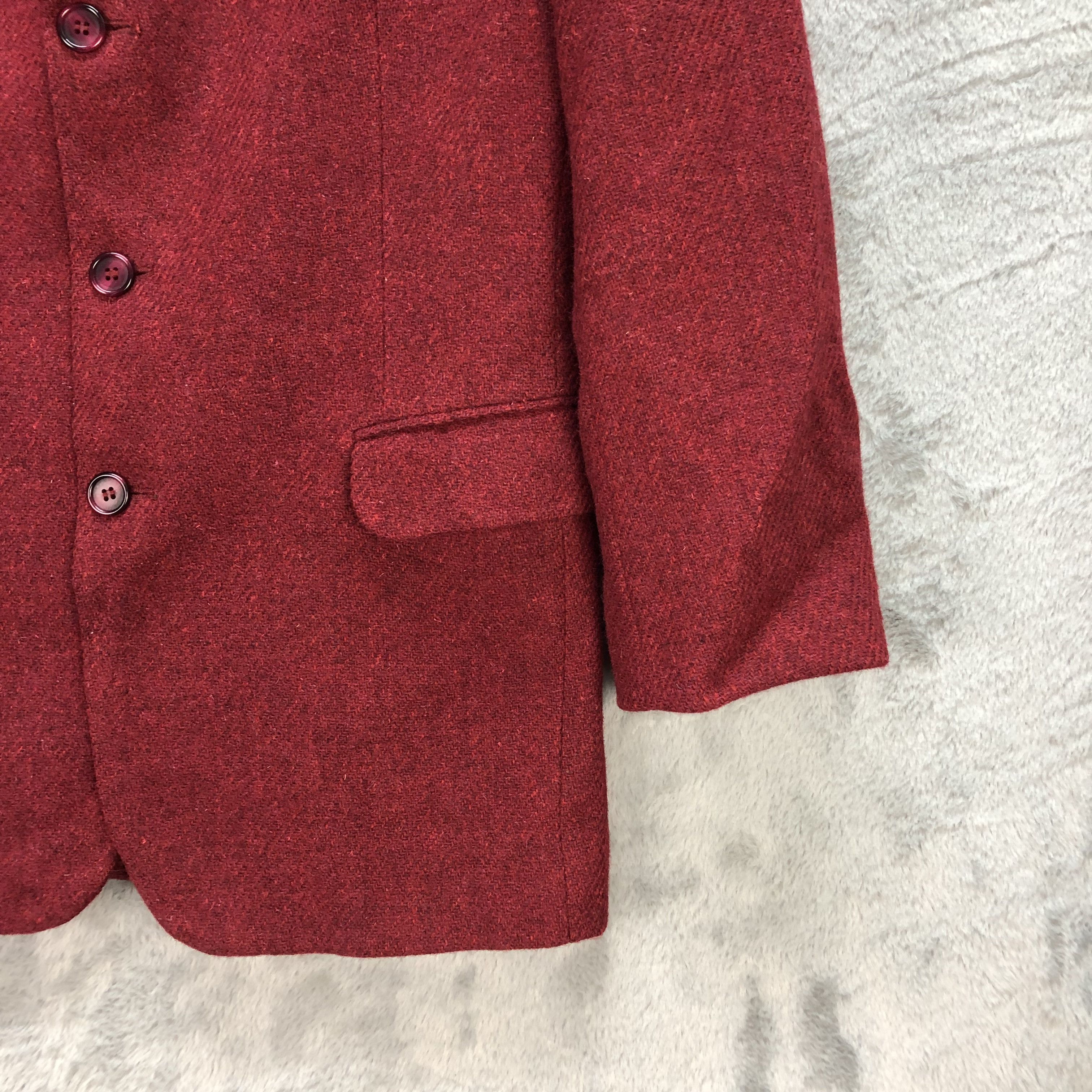 Harris Tweed HERITAGE X HARRIS TWEED MAROON WOOL SUIT JACKET #6587-75 Size US M / EU 48-50 / 2 - 5 Thumbnail