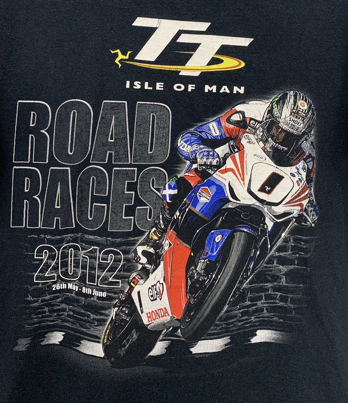 Vintage Vintage 2012 Isle of Man TT Moto Racing T-shirt Size US M / EU 48-50 / 2 - 6 Thumbnail