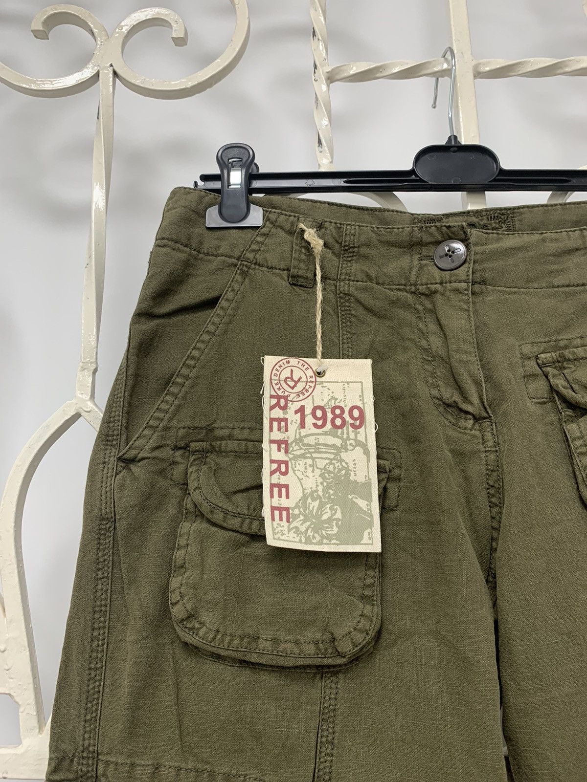 Japanese Brand New! Y2K Women’s Multipocket Cargo Pants Size 34" / US 12 / IT 48 - 3 Thumbnail