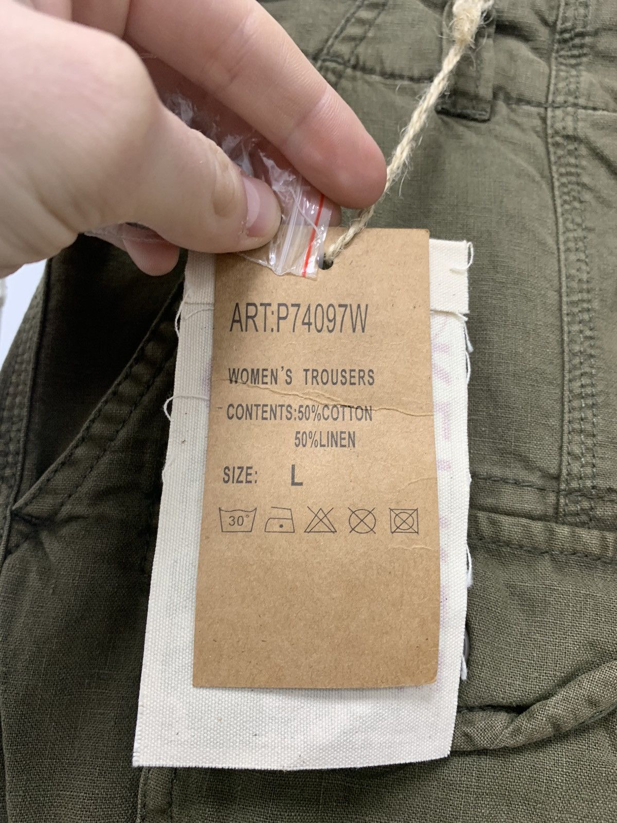 Japanese Brand New! Y2K Women’s Multipocket Cargo Pants Size 34" / US 12 / IT 48 - 4 Thumbnail