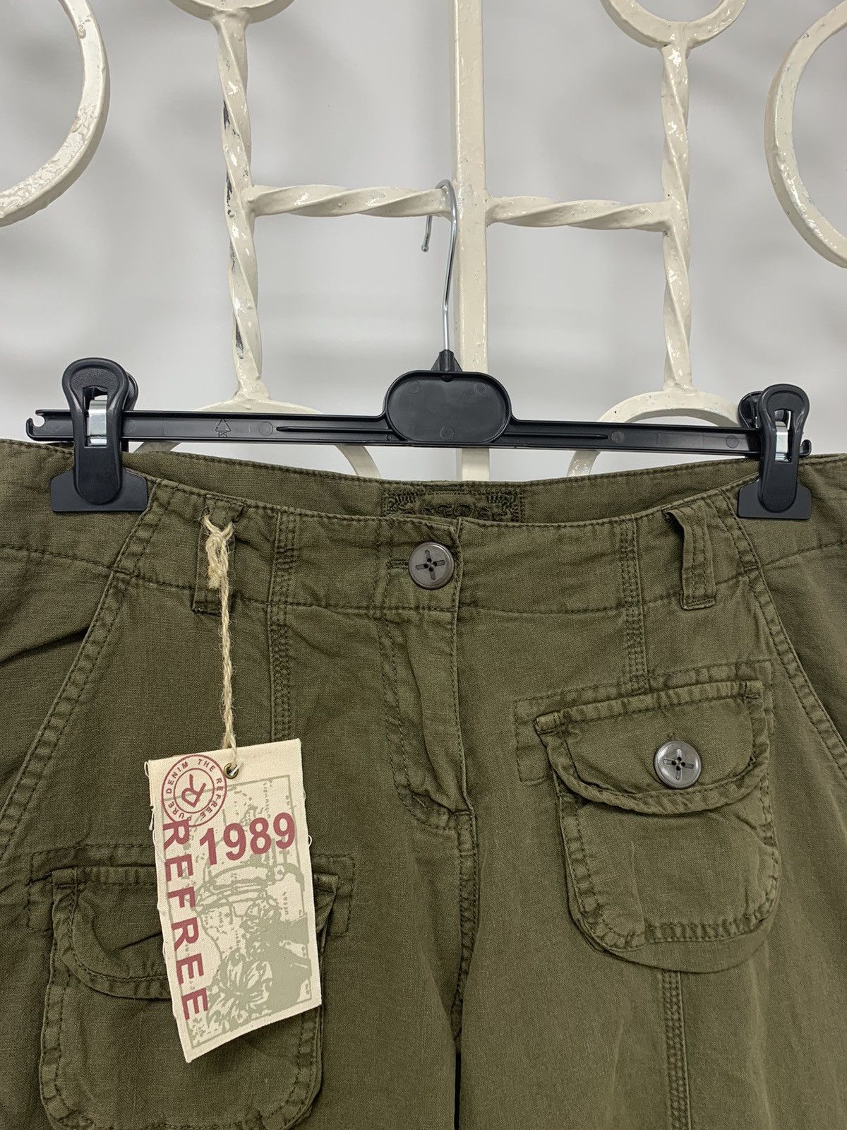 Japanese Brand New! Y2K Women’s Multipocket Cargo Pants Size 34" / US 12 / IT 48 - 6 Thumbnail