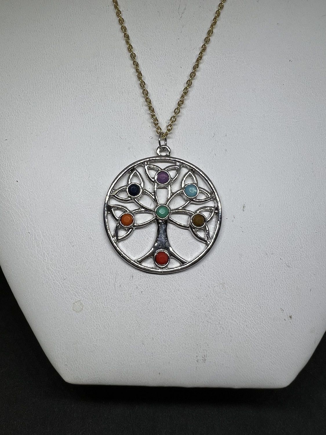 Handmade Tree of Life Gold Chain Necklace Size ONE SIZE - 3 Thumbnail