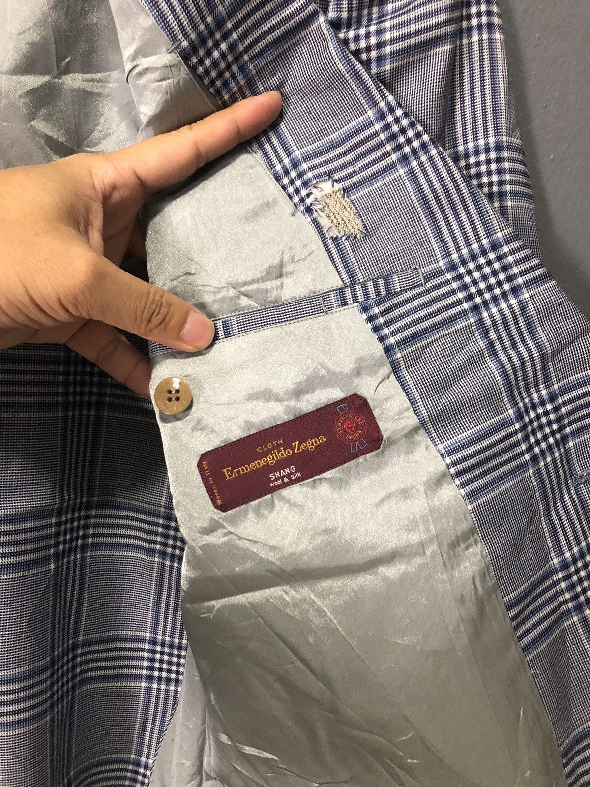 Designer × Ermenegildo Zegna × Vintage VINTAGE ERMENEGILDO ZEGNA WOOL & SILK CUSTOM TAILOR BY IMAZU Size US M / EU 48-50 / 2 - 7 Thumbnail