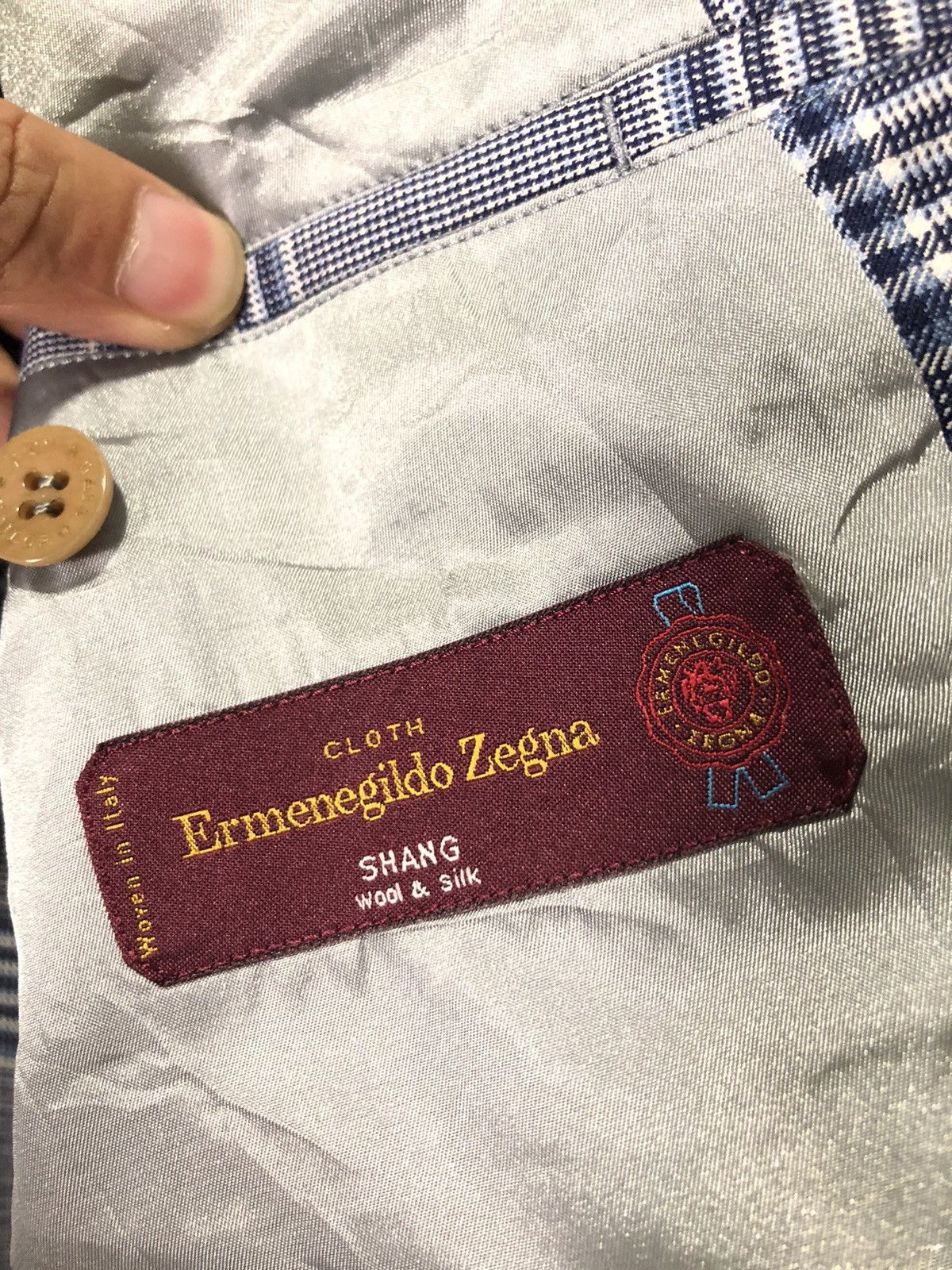 Designer × Ermenegildo Zegna × Vintage VINTAGE ERMENEGILDO ZEGNA WOOL & SILK CUSTOM TAILOR BY IMAZU Size US M / EU 48-50 / 2 - 9 Thumbnail