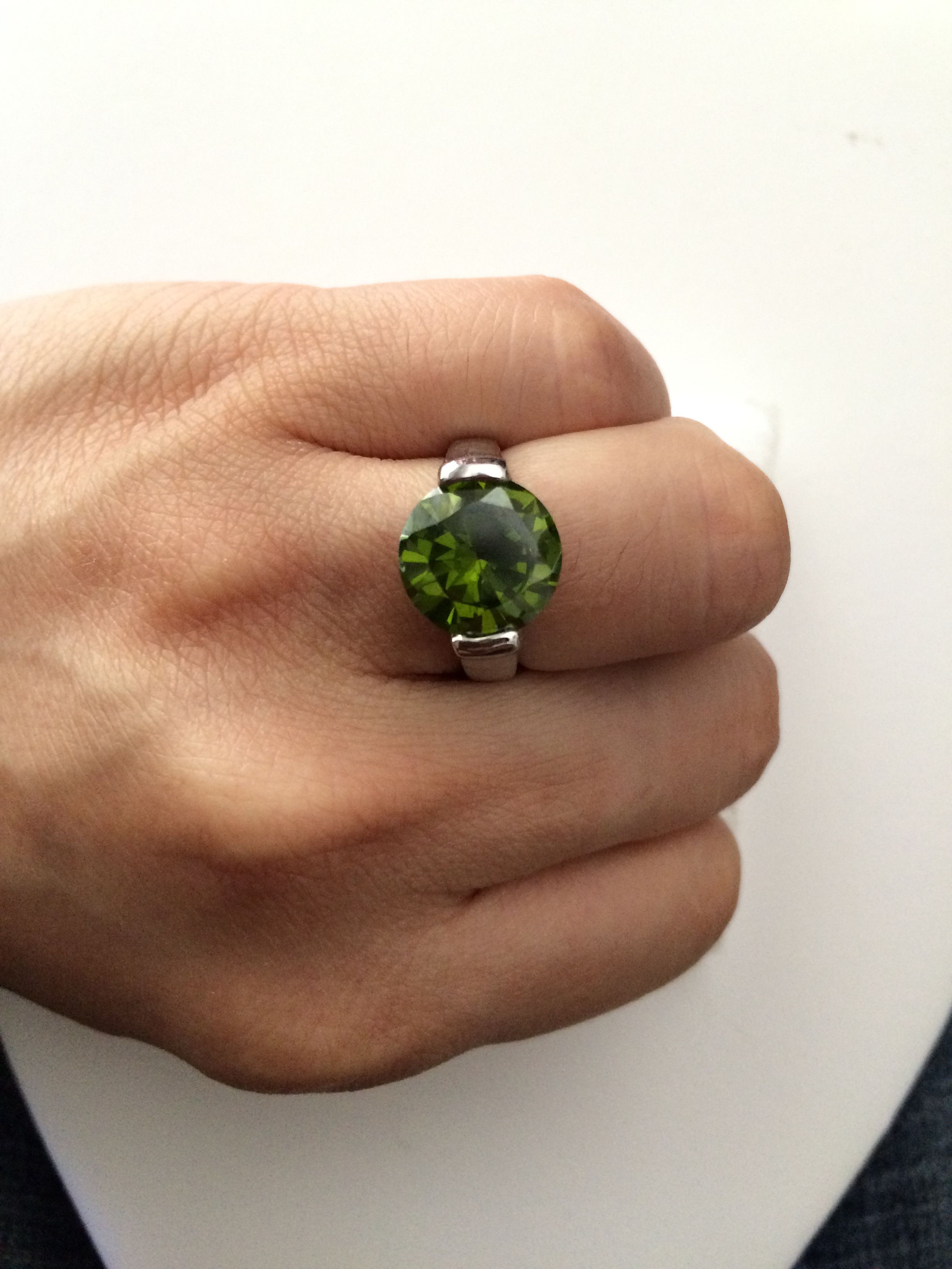 Jewelry Green CZ Ring - Size 6.25 Size ONE SIZE - 3 Thumbnail
