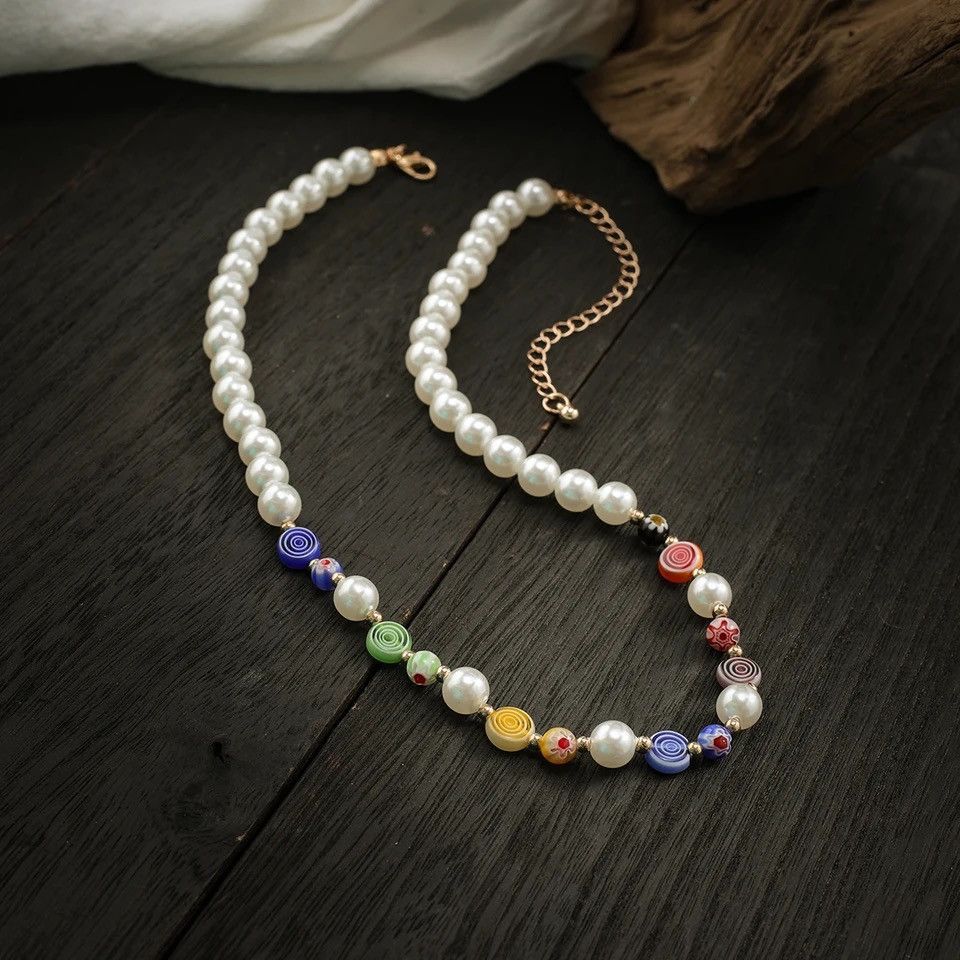 Jewelry Colourful beaded neck chain Size ONE SIZE - 2 Thumbnail
