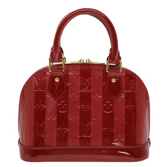 Louis Vuitton Vernis Alma Bb Hand Bag 2way Pink M51925 Lv
