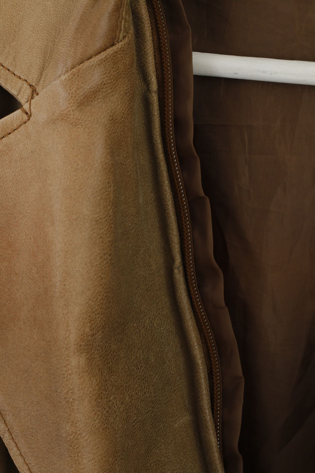 Vintage ARMA Women 18 44 Jacket Brown Latte 100% Leather 7746 Size XL / US 12-14 / IT 48-50 - 7 Thumbnail