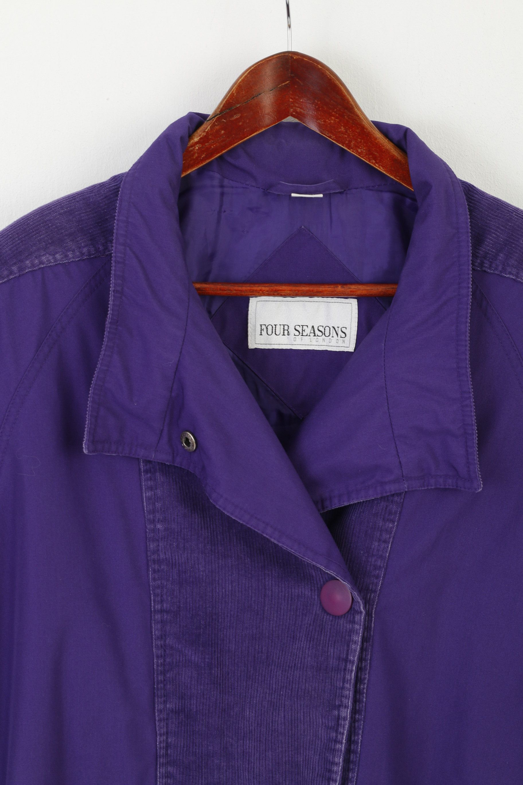 Vintage Four Seasons Of London Women 10 38 M Jacket Purple 3760 Size M / US 6-8 / IT 42-44 - 2 Thumbnail