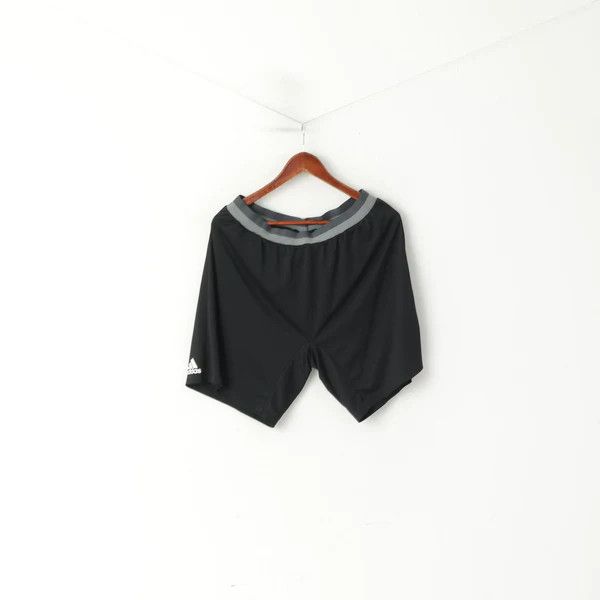 Adidas Adidas Men L Shorts Black Thin Sportswear Vtg 5804 Size US 36 / EU 52 - 1 Thumbnail