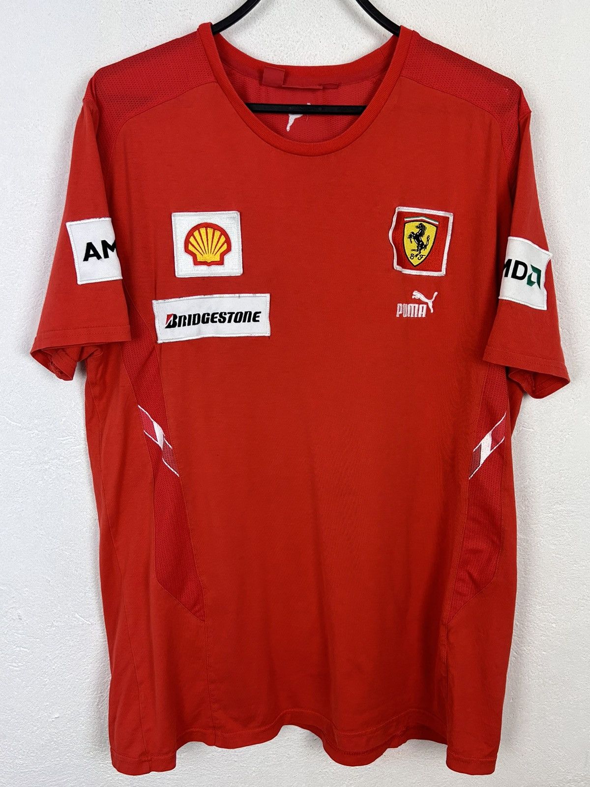 Ferrari Vintage Puma Ferrari Formula Uno F1 Racing Patches T-Shirt Size US L / EU 52-54 / 3 - 1 Thumbnail
