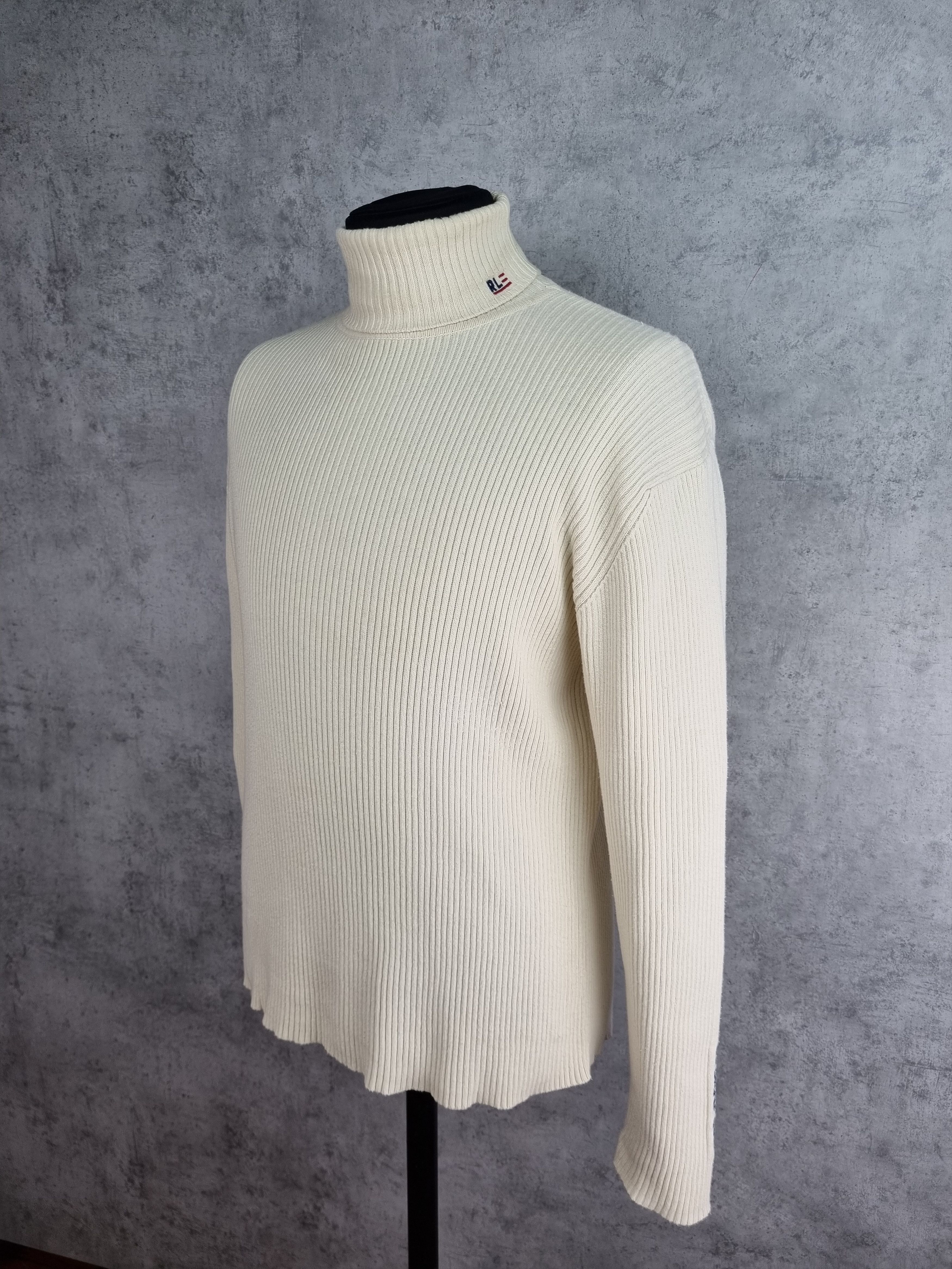 Polo Ralph Lauren Polo Jeans Ralph Lauren Turtle Neck Pearl Color Sweater Size US L / EU 52-54 / 3 - 3 Thumbnail