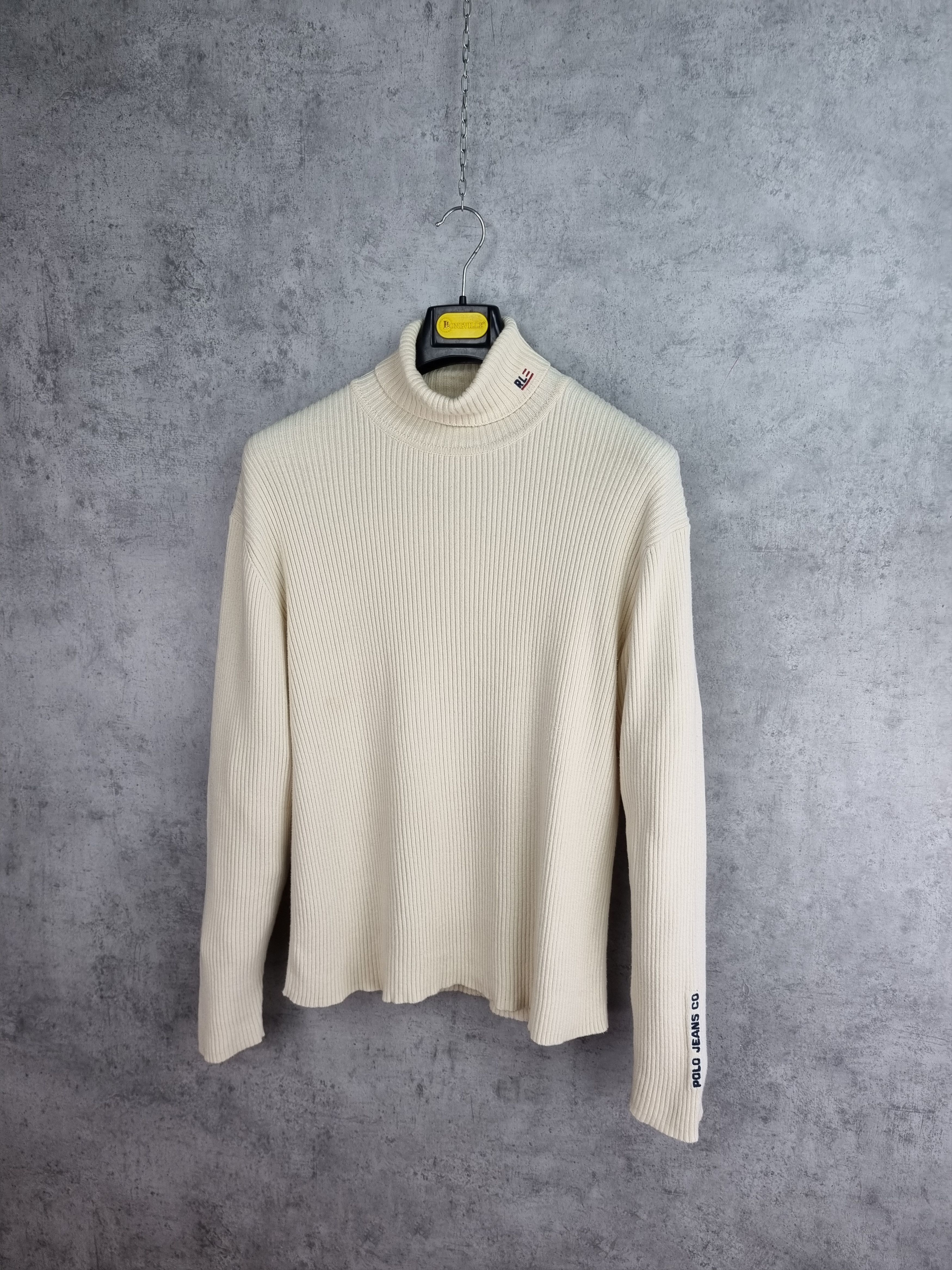 Polo Ralph Lauren Polo Jeans Ralph Lauren Turtle Neck Pearl Color Sweater Size US L / EU 52-54 / 3 - 13 Thumbnail