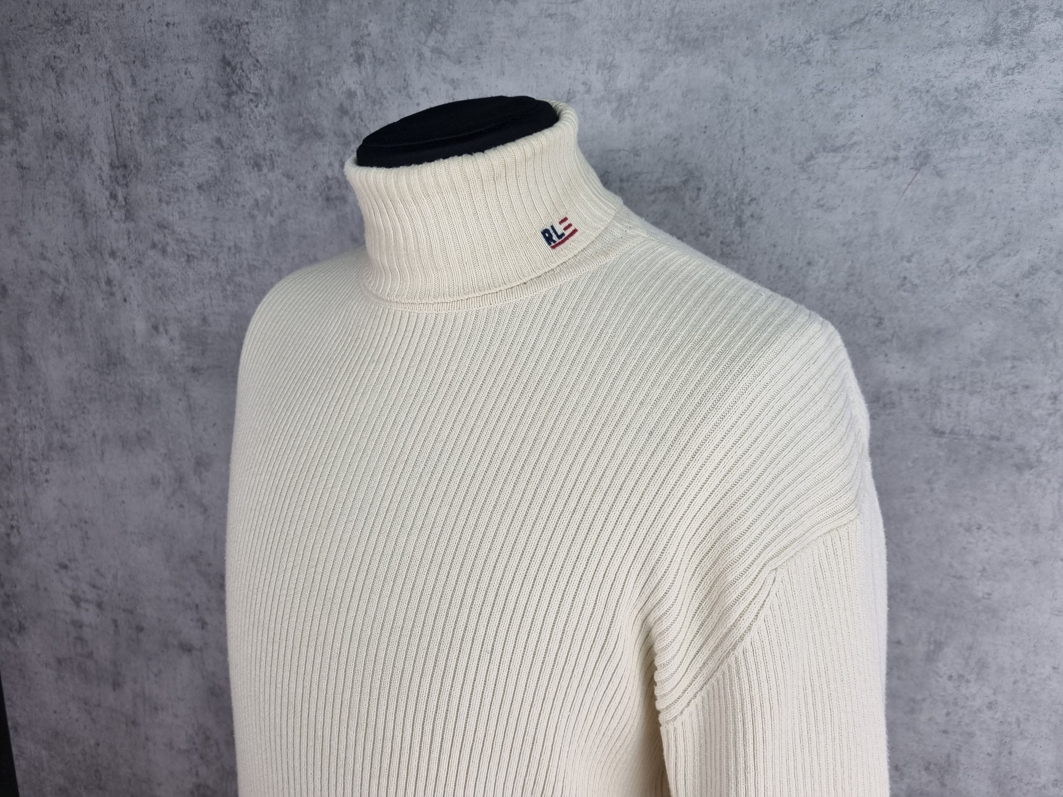 Polo Ralph Lauren Polo Jeans Ralph Lauren Turtle Neck Pearl Color Sweater Size US L / EU 52-54 / 3 - 1 Thumbnail